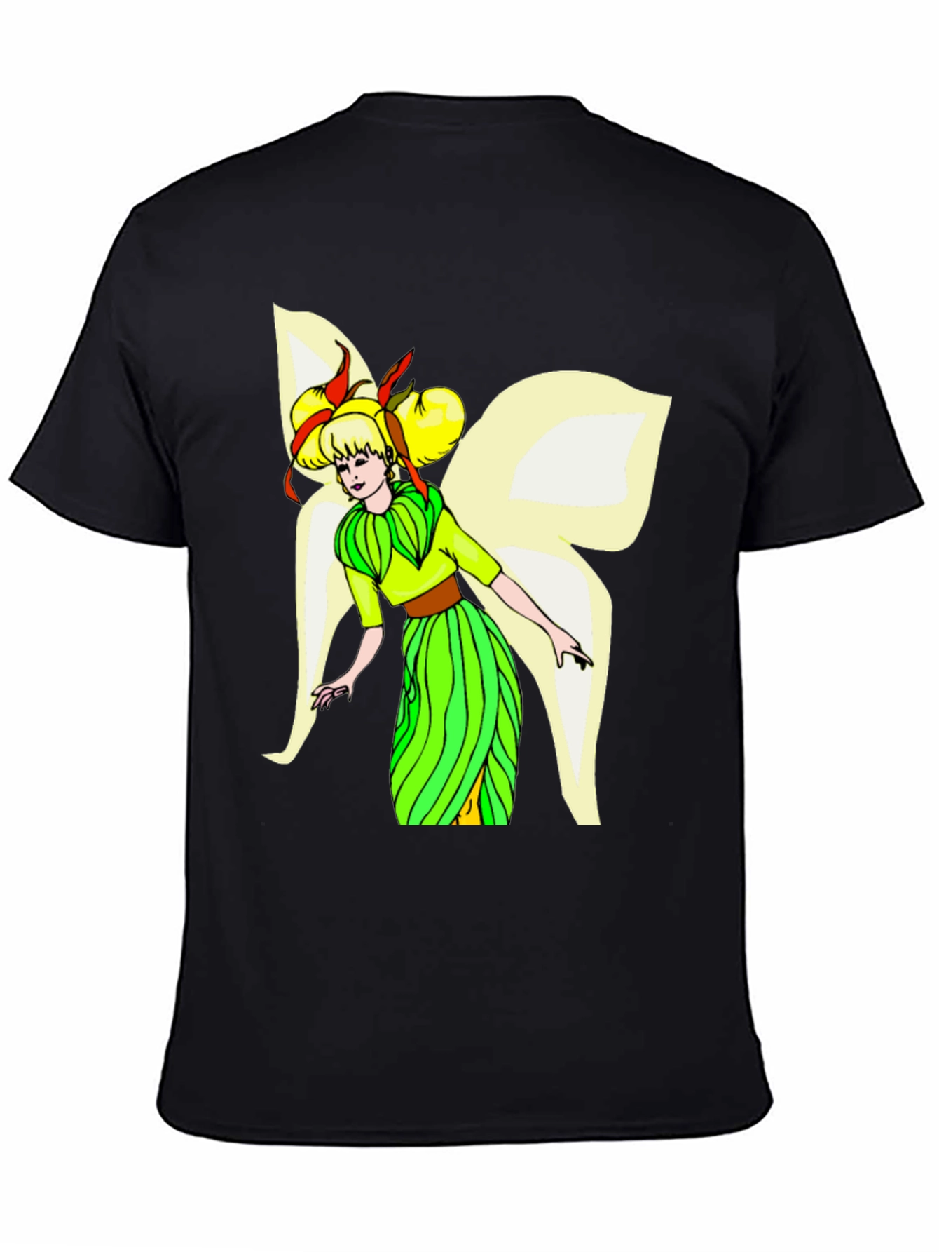 Black Fairy Graphic Black T-Shirt view 4