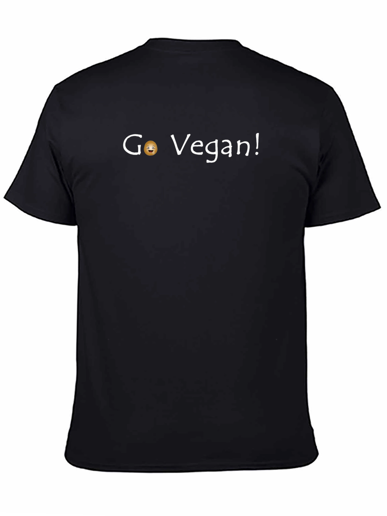 Black Go Vegan T-Shirt - Black, Short Sleeve, Graphic Tee view 4