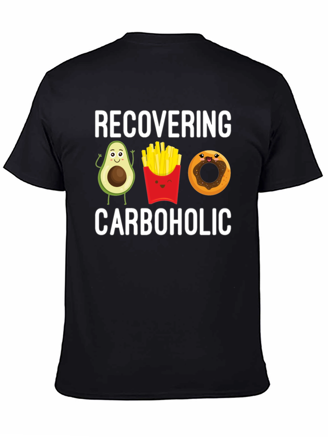 Black Recovering Carboholic T-Shirt view 4