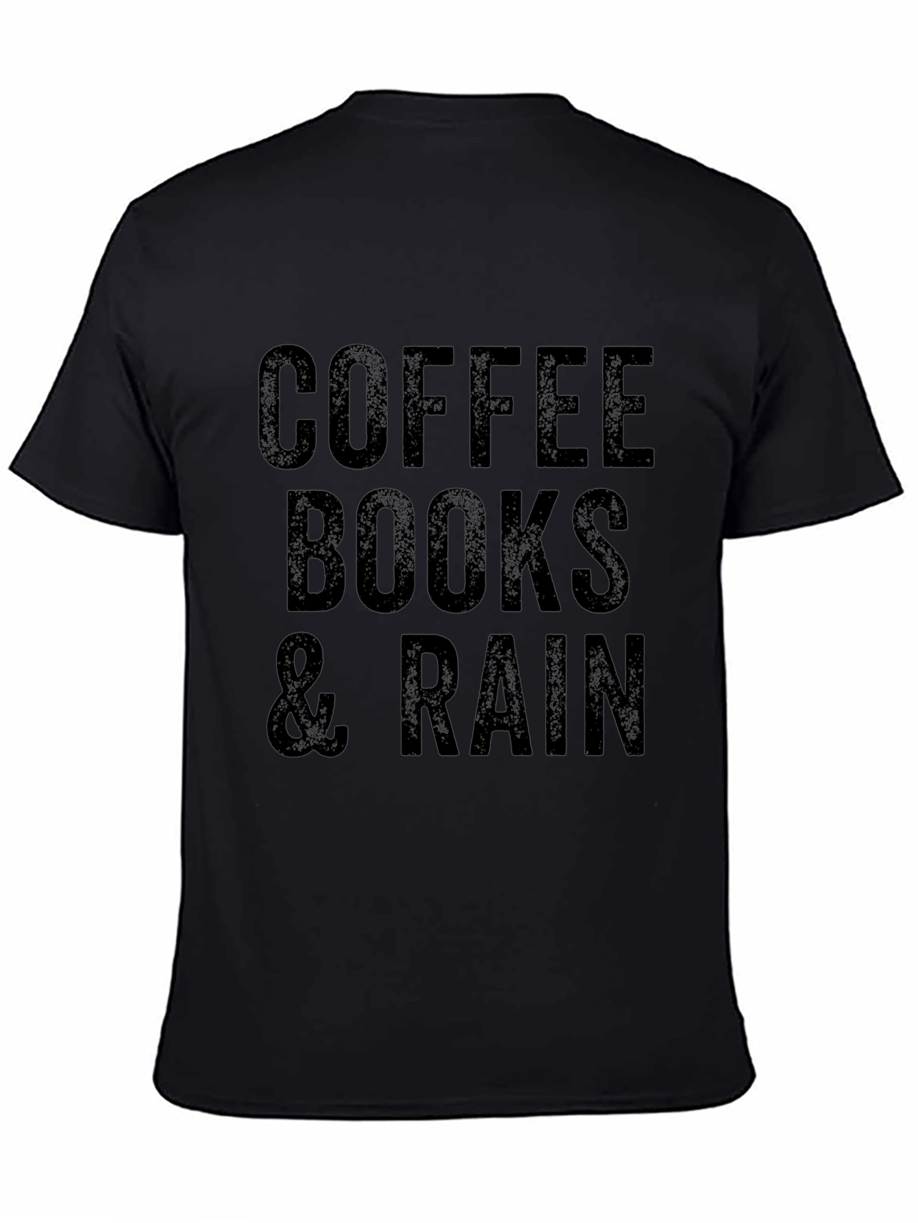 Black Coffee Books & Rain Graphic Tee view 4