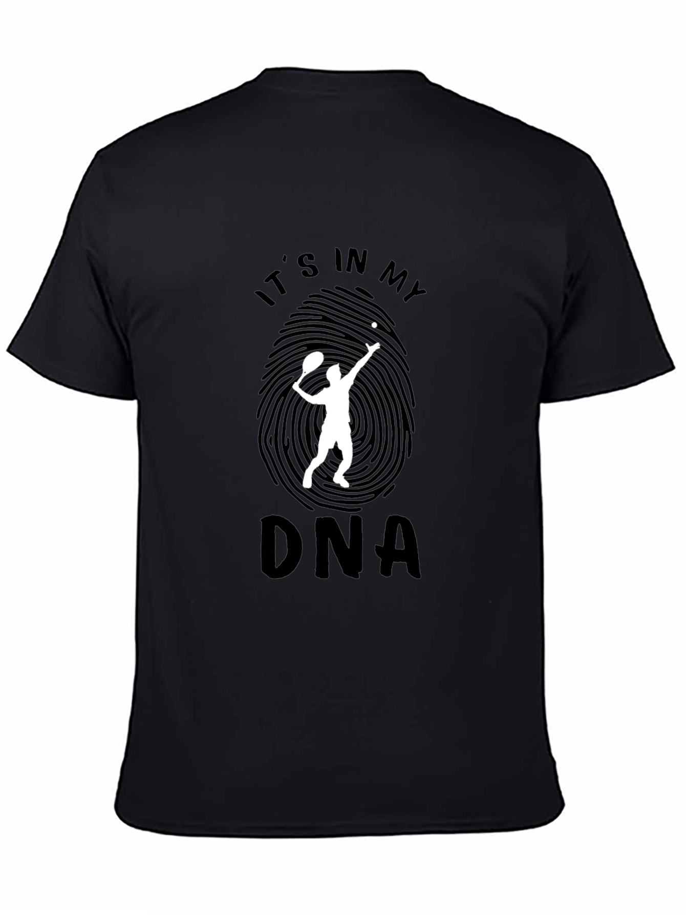 Tennis DNA Graphic Tee - Black Cotton T-Shirt - 4