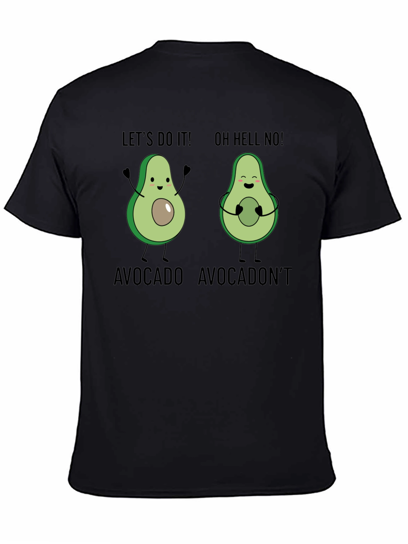 Black Avocado Humor Tee - Let's Do It! T-Shirt view 4