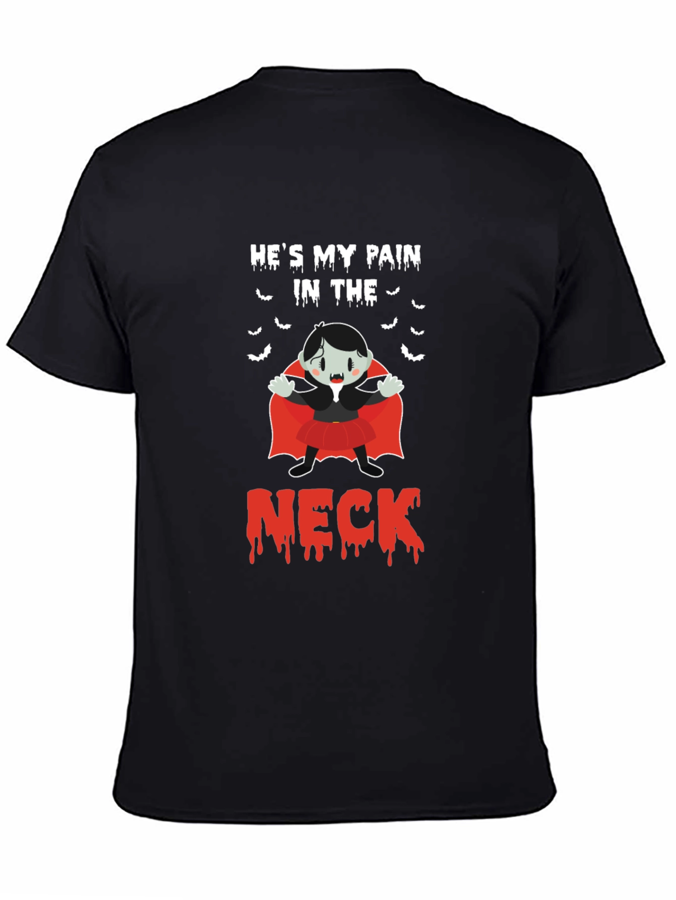 Black He's My Pain in the Neck Vampire Graphic Tee view 4