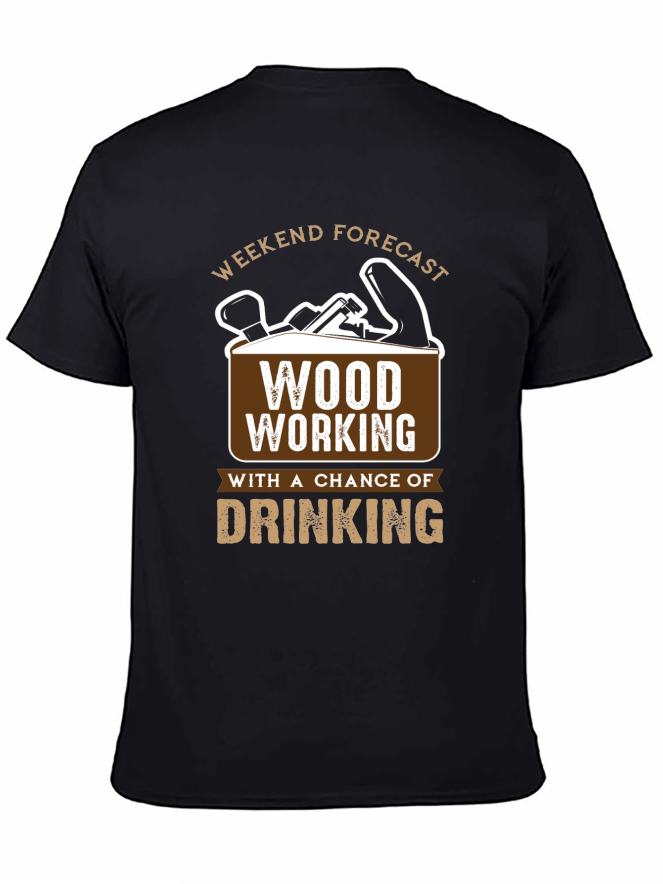 Black Weekend Forecast Woodworking T-Shirt view 4