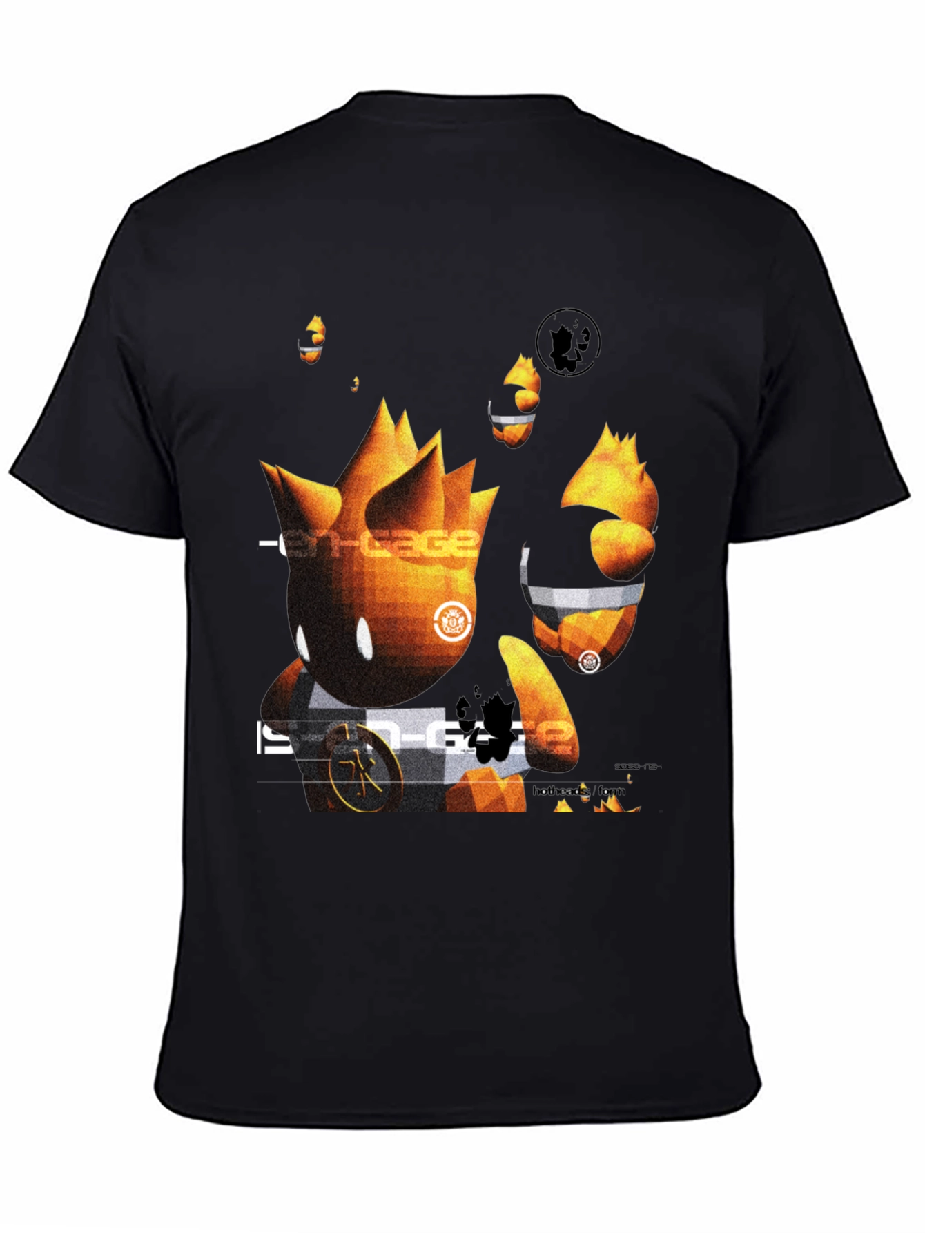 Black Abstract Graphic Print Black T-Shirt view 4