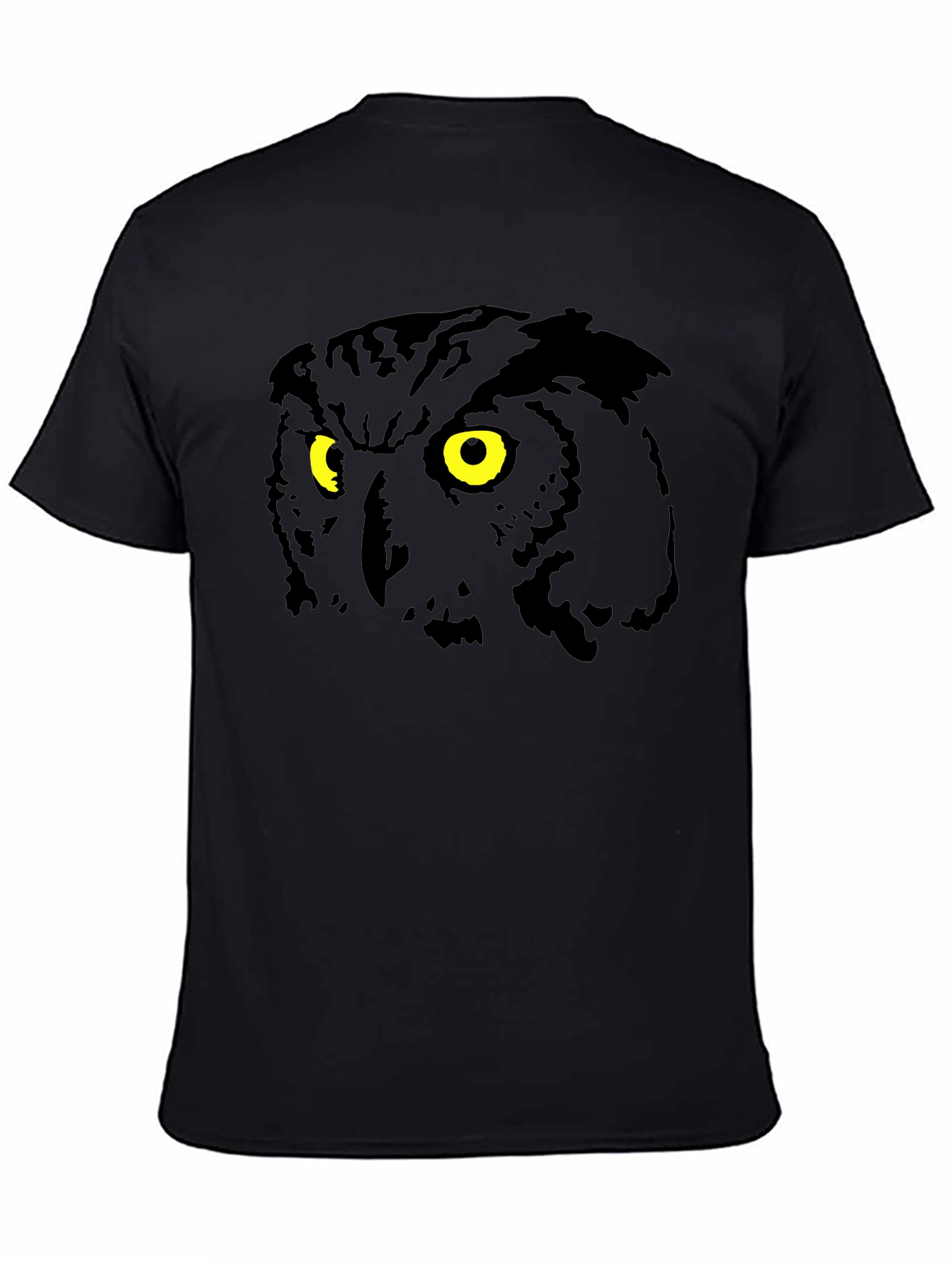 Black Owl Eyes Graphic Black T-Shirt view 4