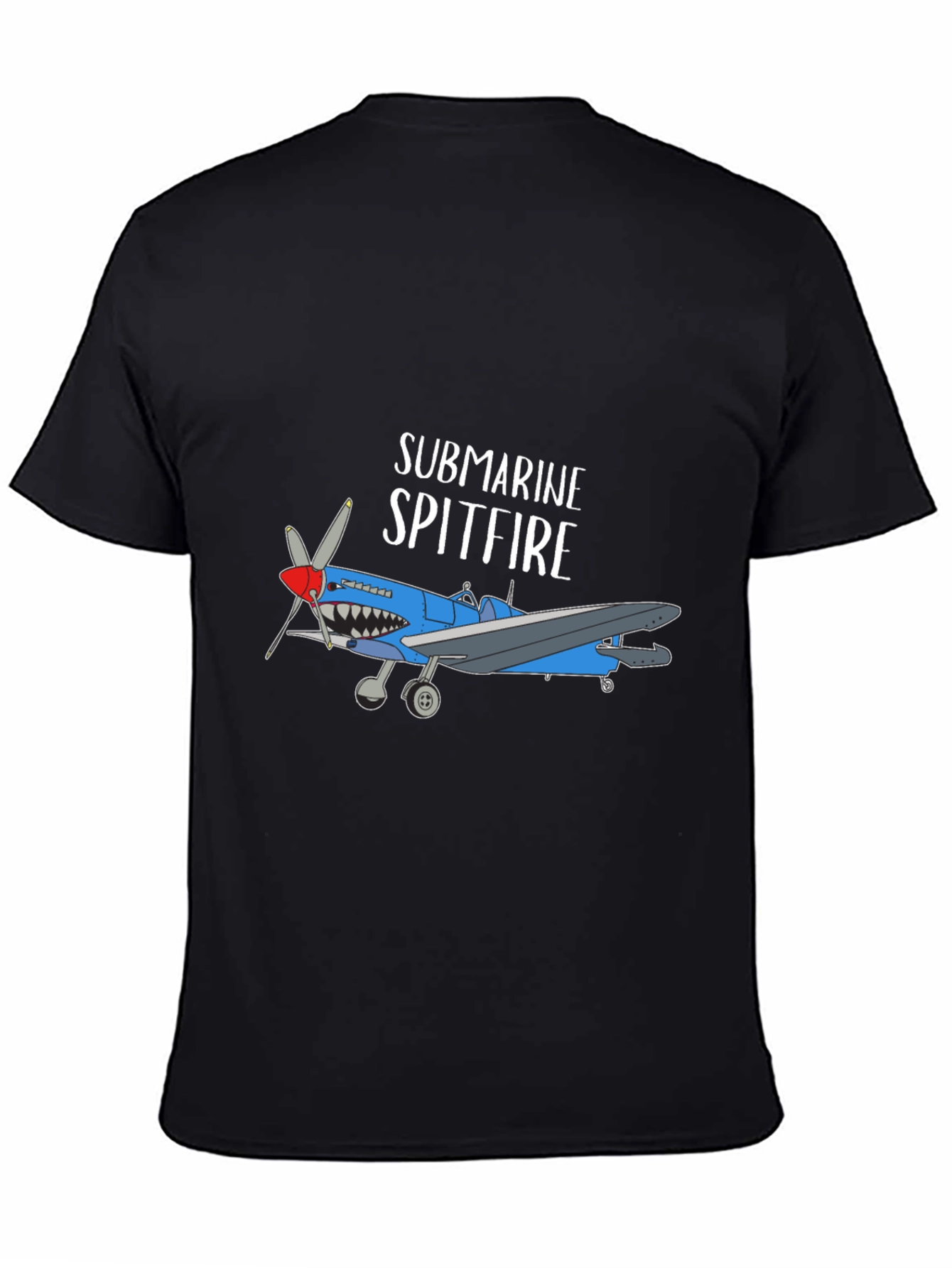 Black Submarine Spitfire Graphic Tee - Black Cotton Blend view 4