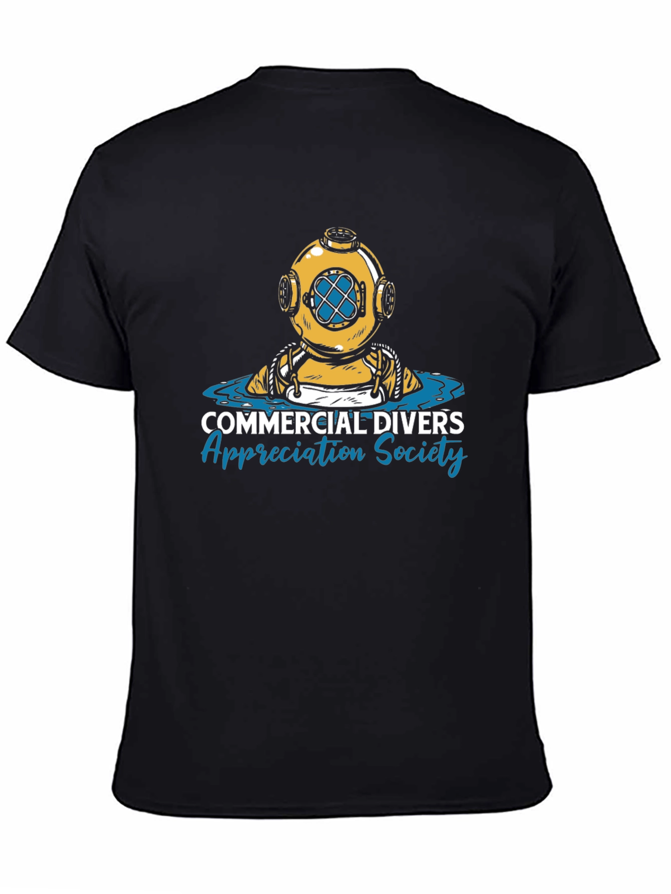 Black Commercial Divers Appreciation Society T-Shirt view 4