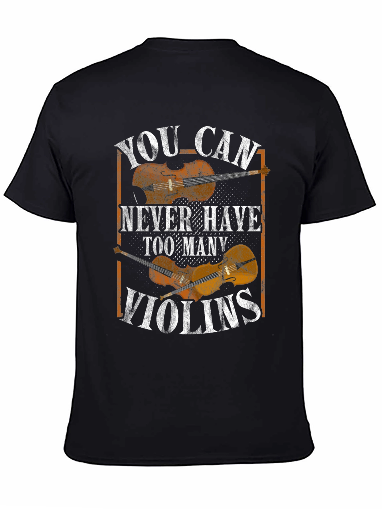 Black You Can Never Have Too Many Violins Graphic T-Shirt view 4
