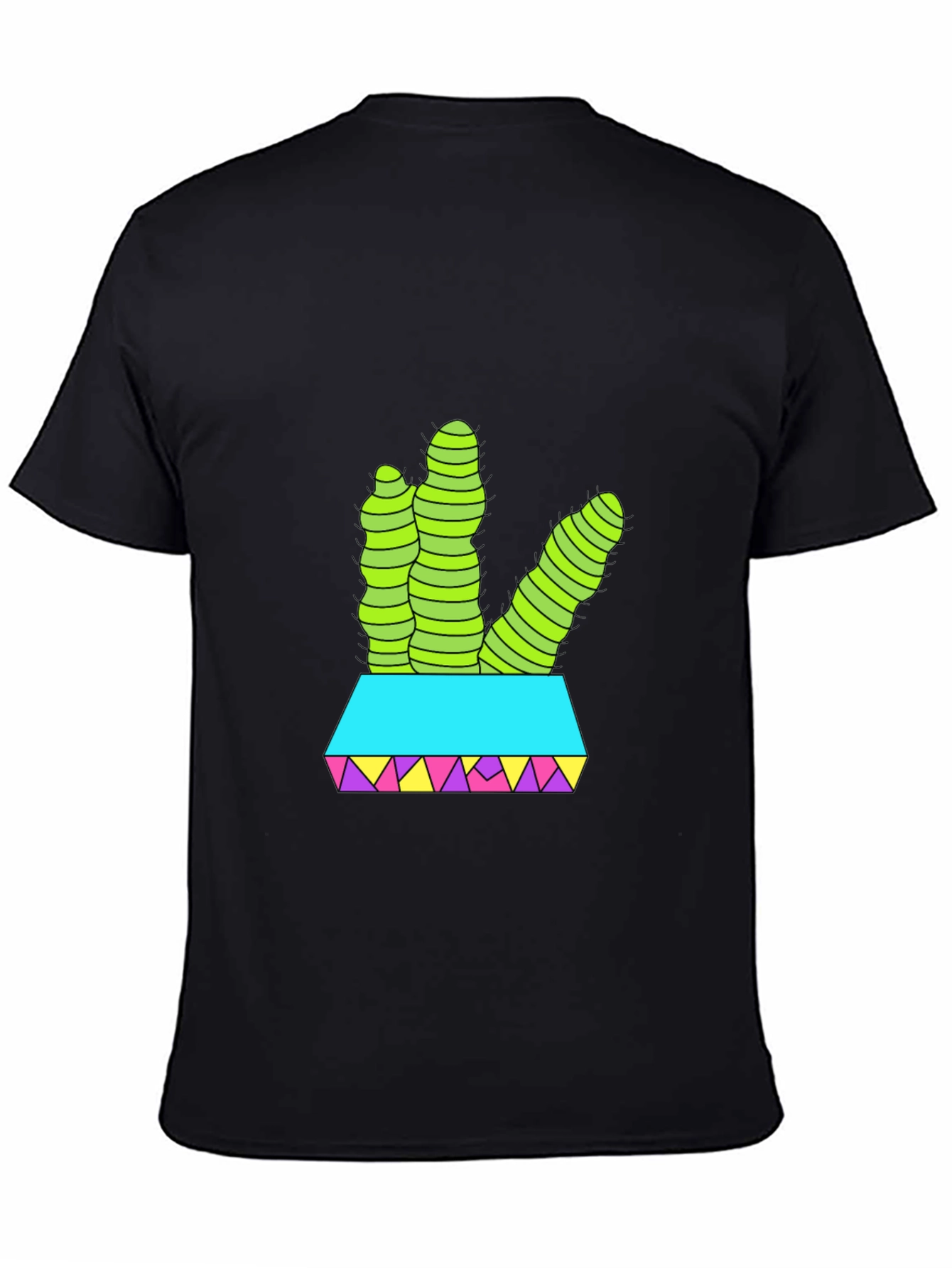 Black Cactus T-Shirt: Funky Desert Style view 4