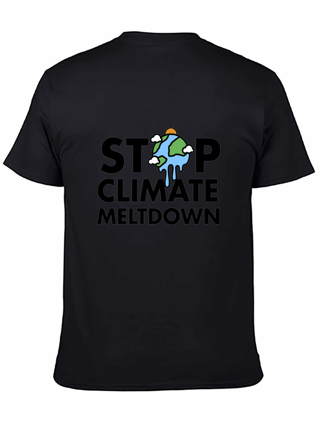 Black Stop Climate Meltdown T-Shirt view 4