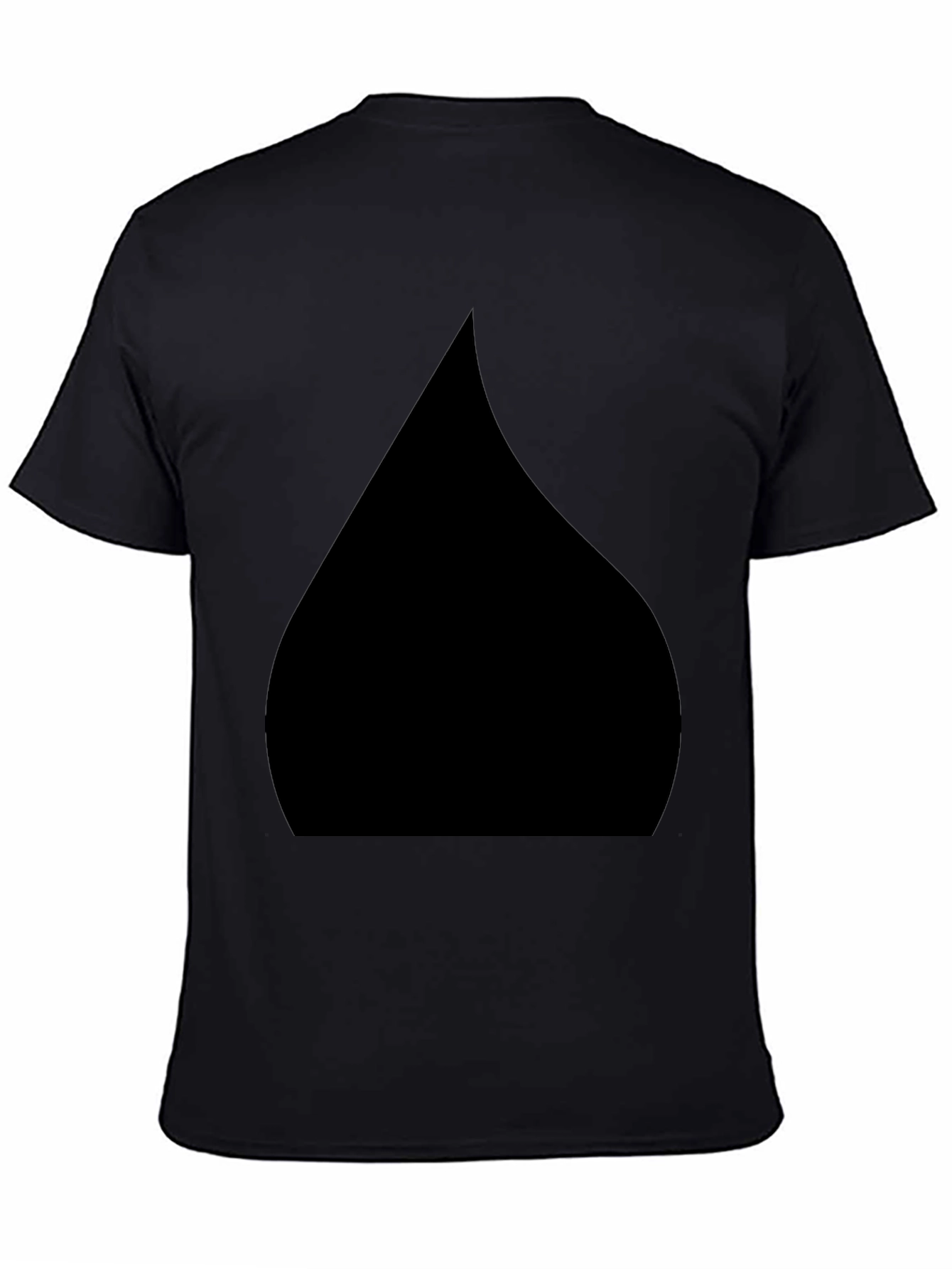 Black Bold Black Spade T-Shirt - Modern Minimalist Design view 4