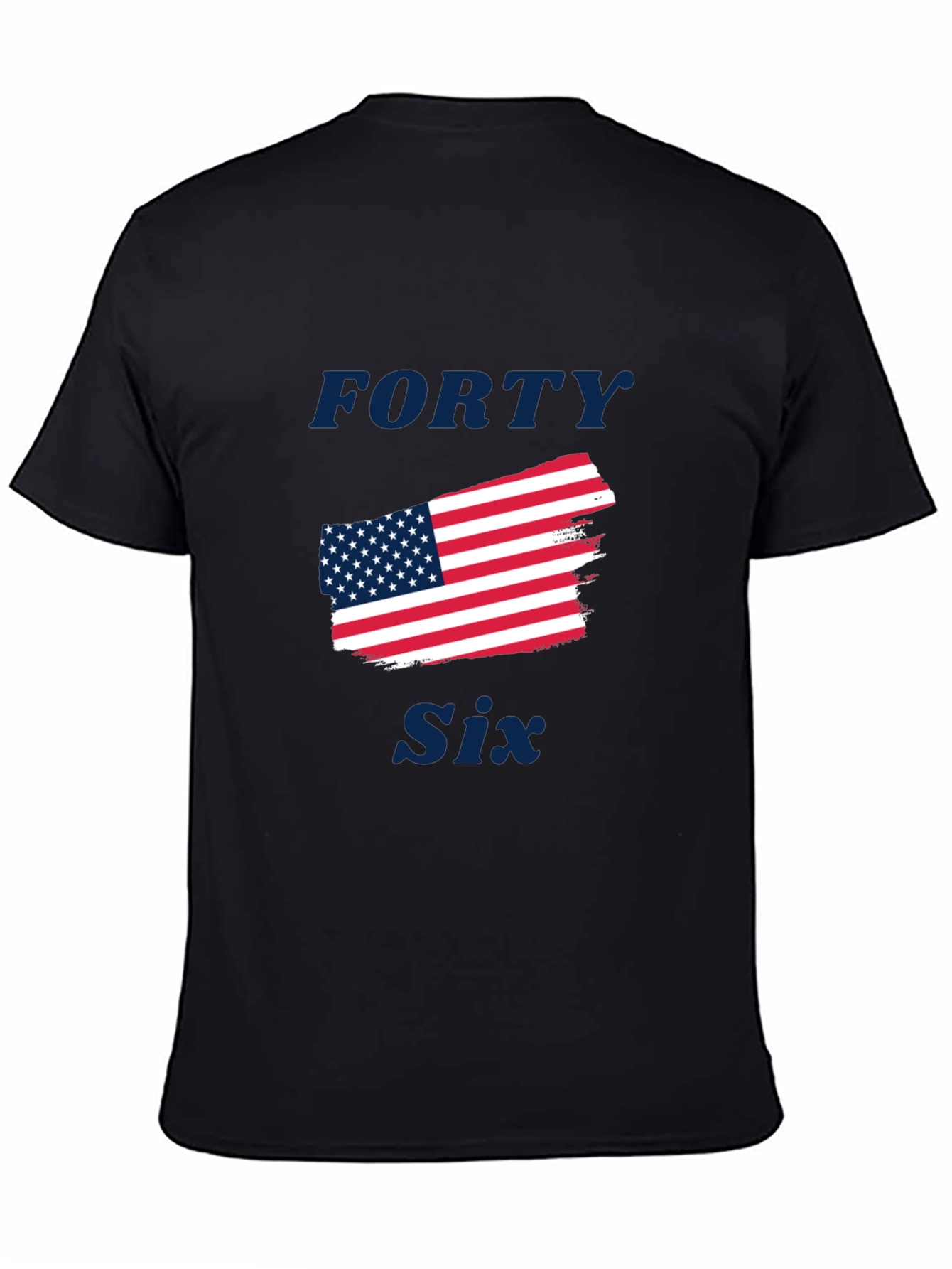 Black Forty Six American Flag Graphic Tee view 4