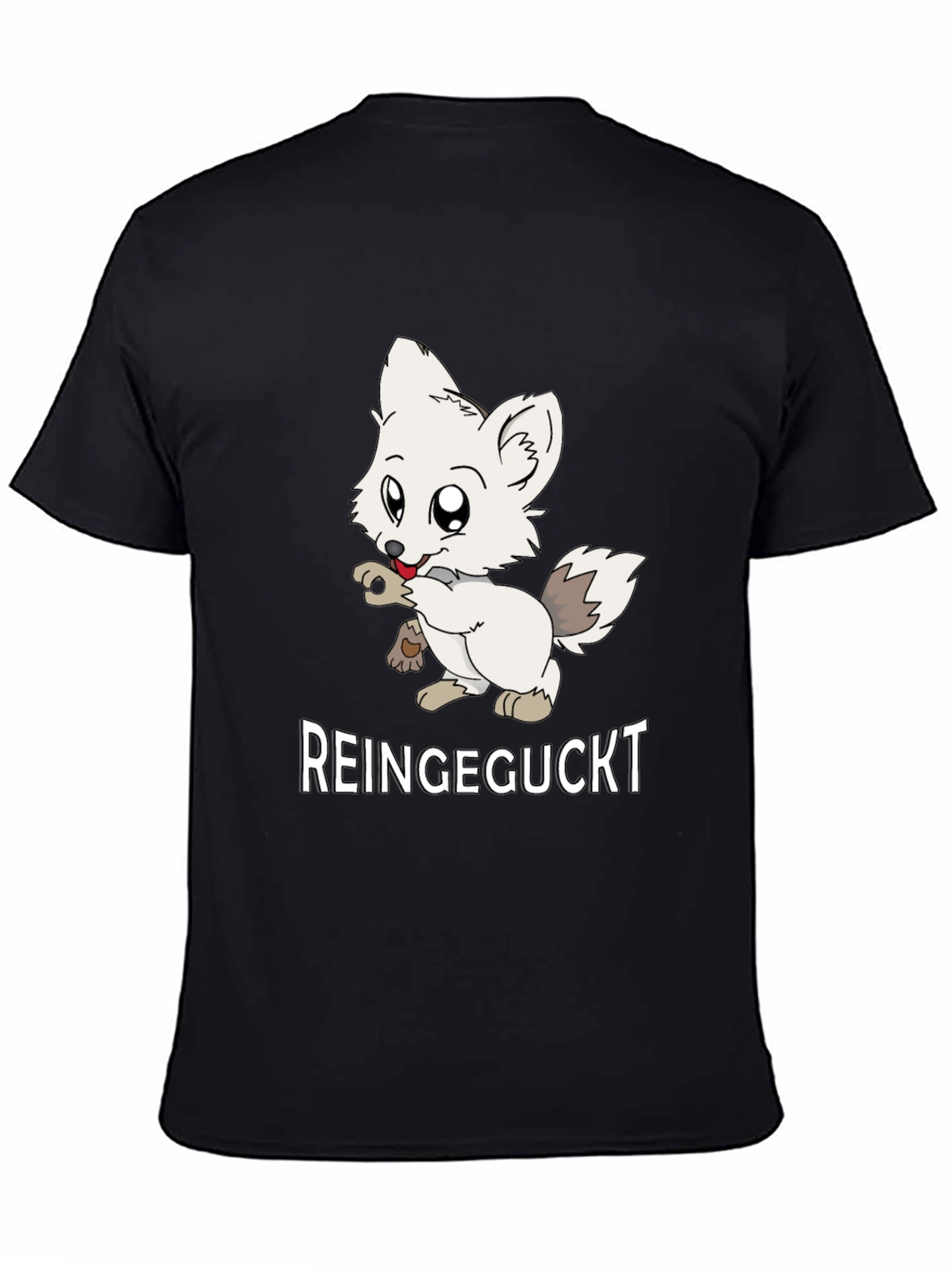 Black Cute Fox Graphic Tee - Reingeguckt Design view 4