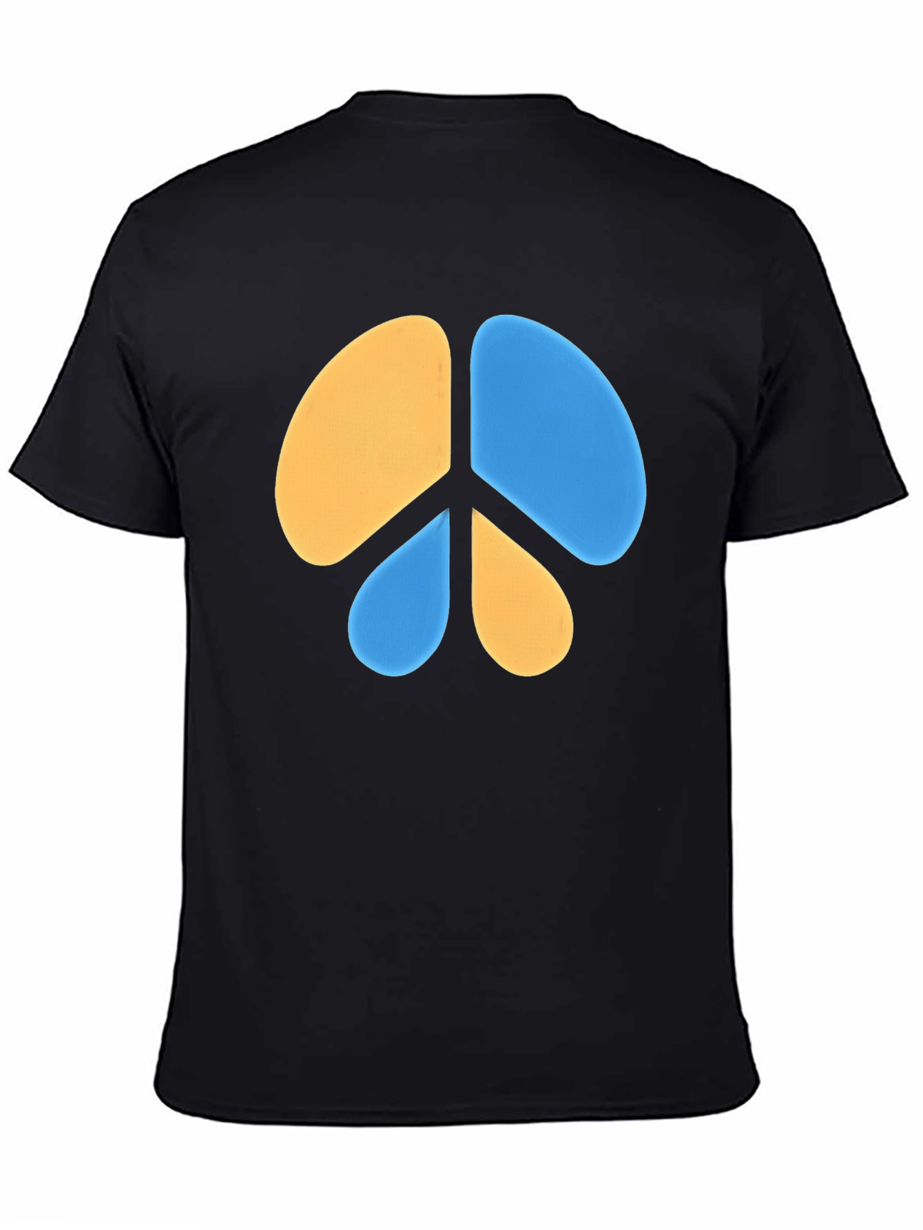 Black Peace Sign Graphic Tee - Soft Cotton Blend view 4