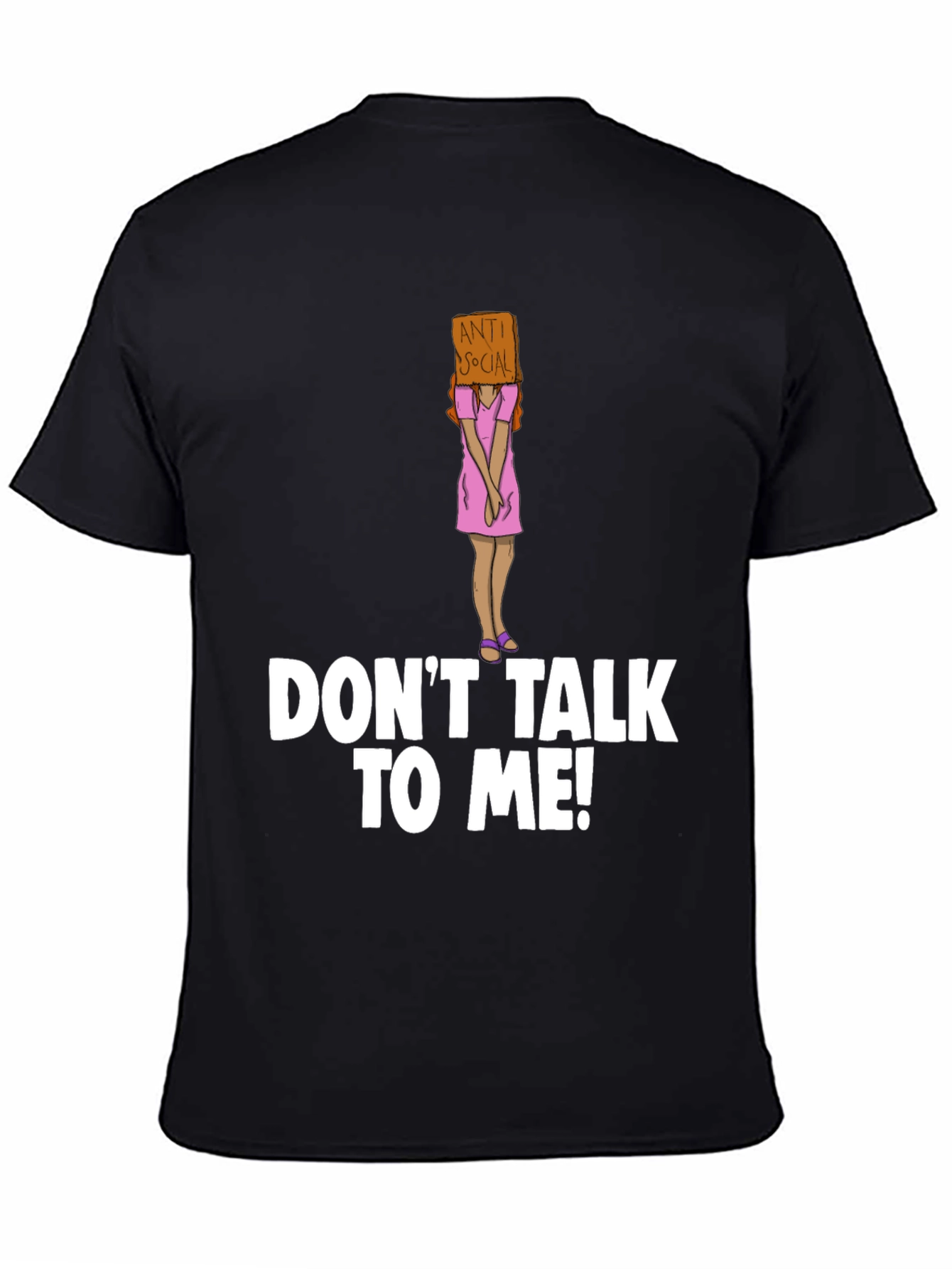 Black Anti-Social T-Shirt - 'Don't Talk To Me!' Novelty Tee view 4