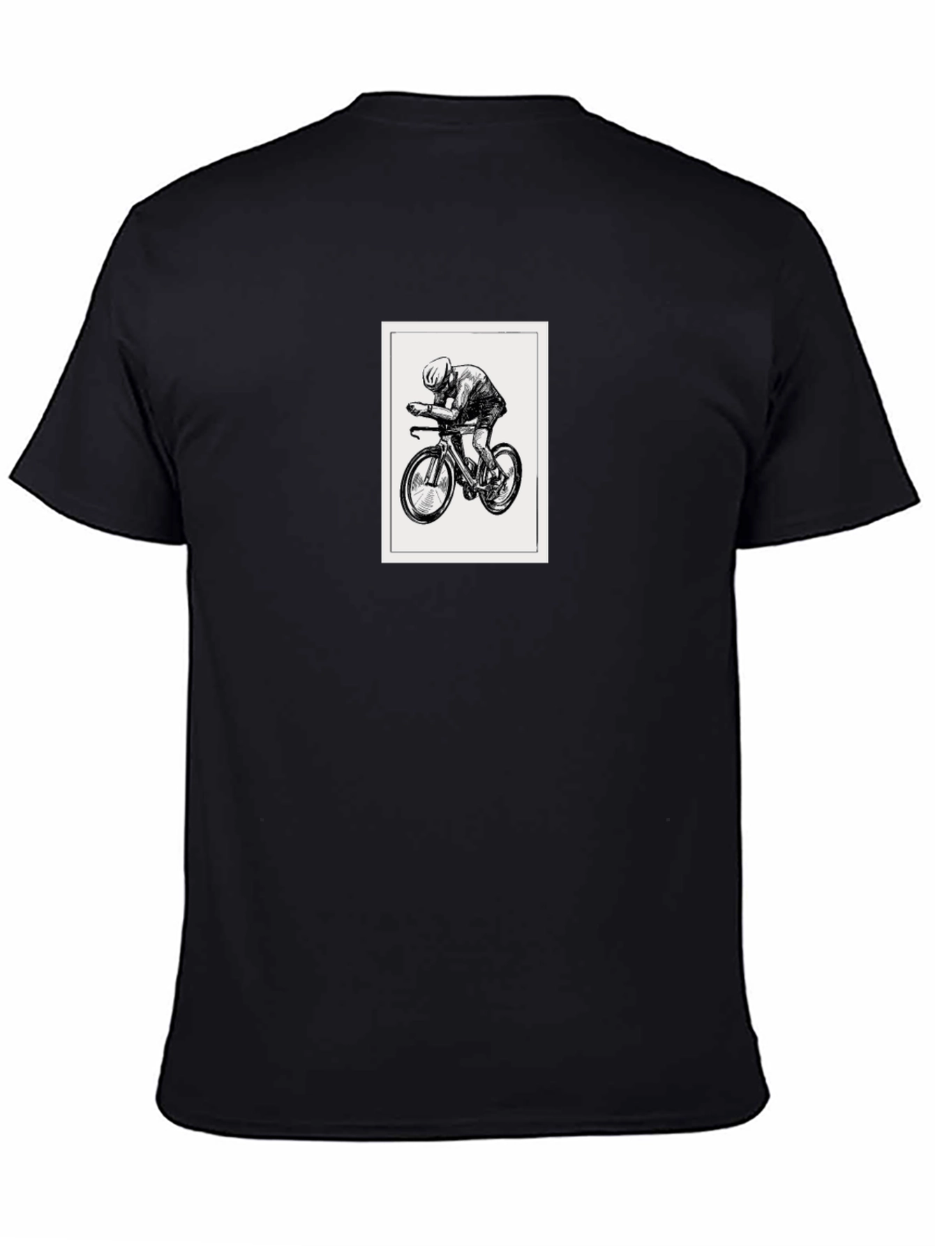 Black Black Graphic Tee - Cycling Design view 4