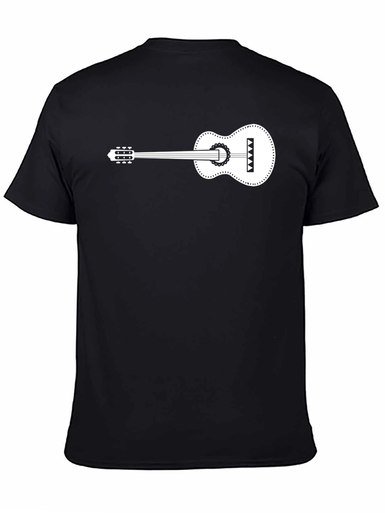 Black Guitar Graphic Tee - Black Cotton Comfort view 4