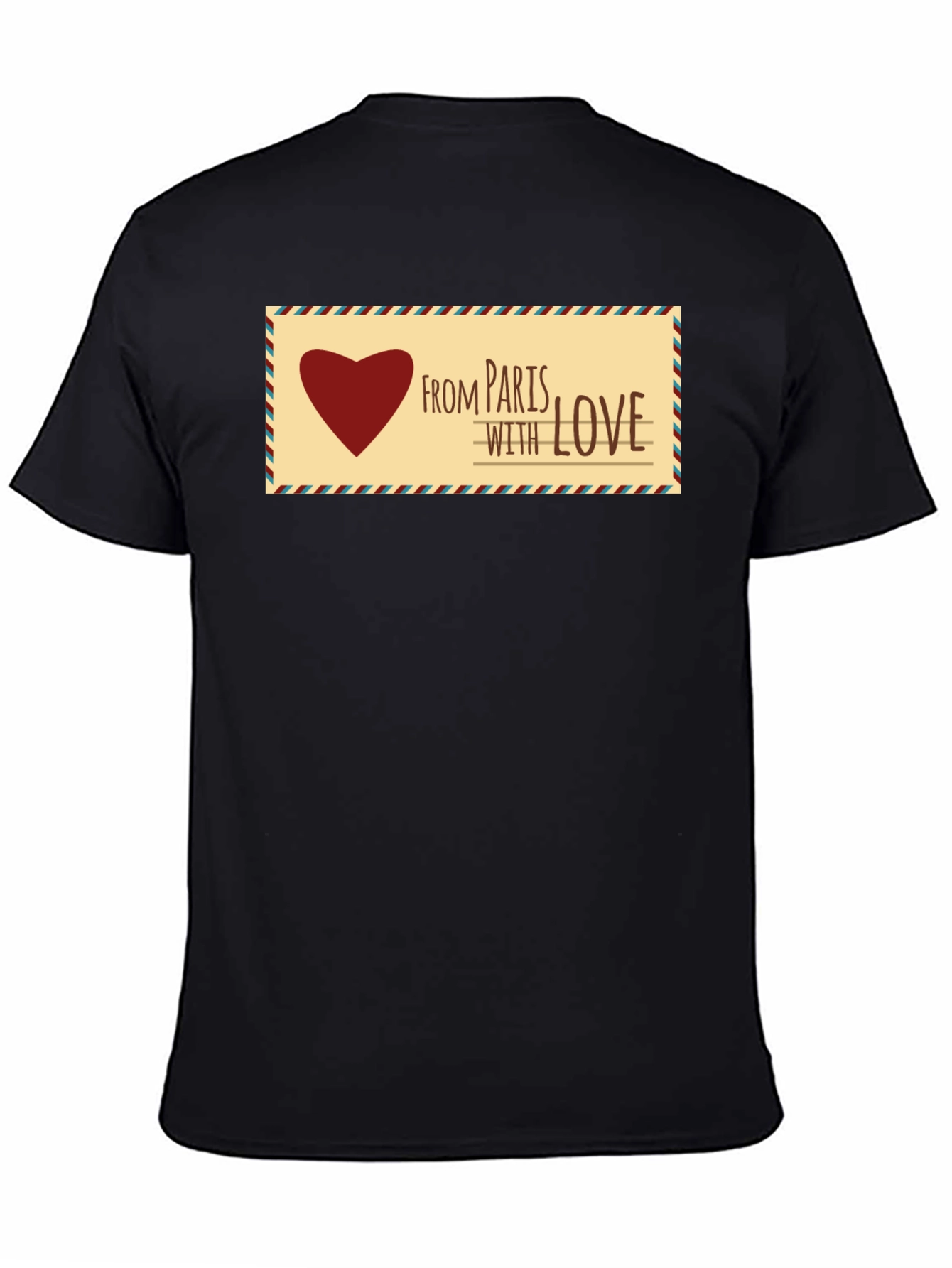 Black Paris With Love Graphic T-Shirt view 4