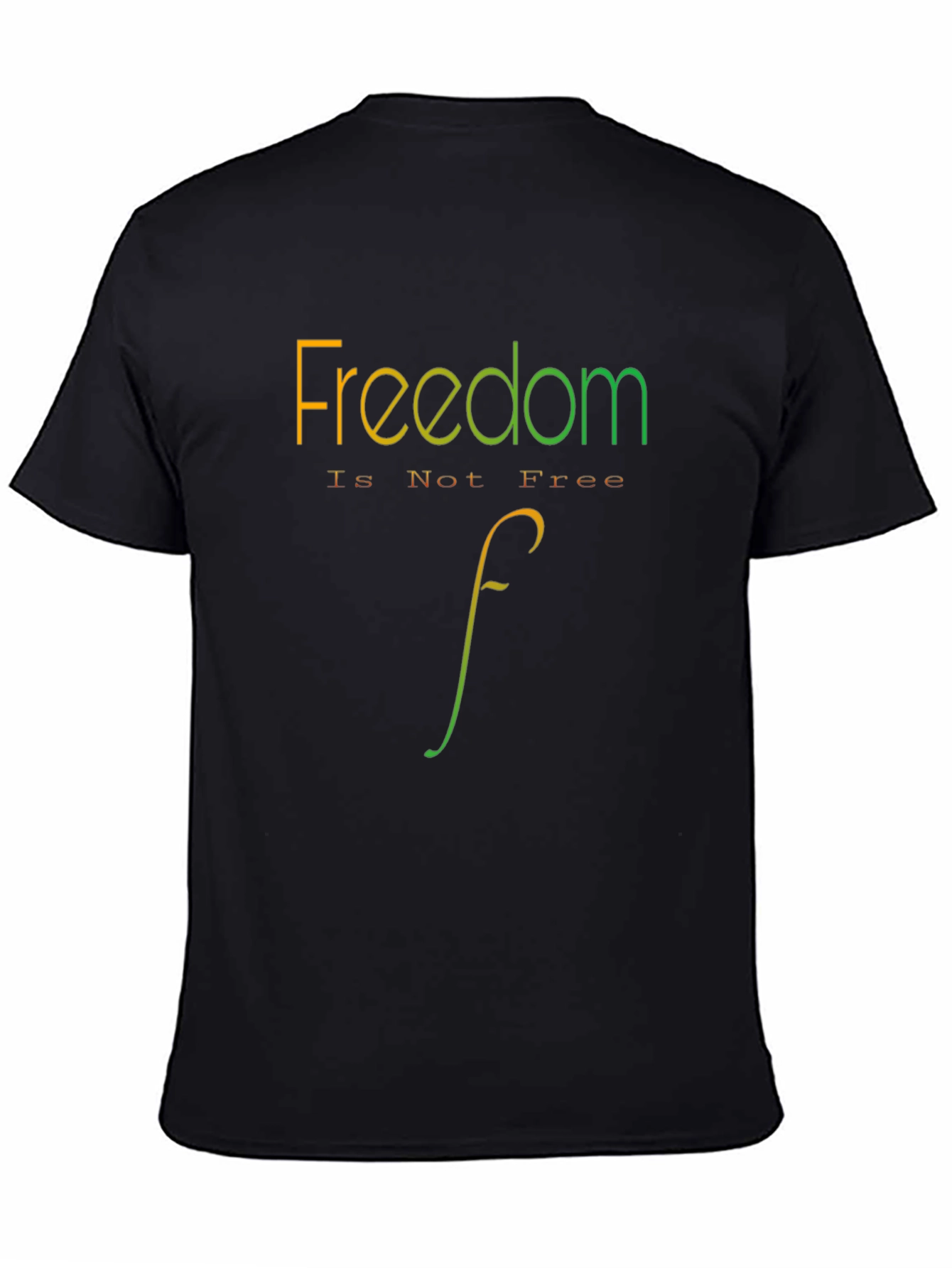 Black Freedom Graphic T-Shirt - Black Cotton Tee view 4
