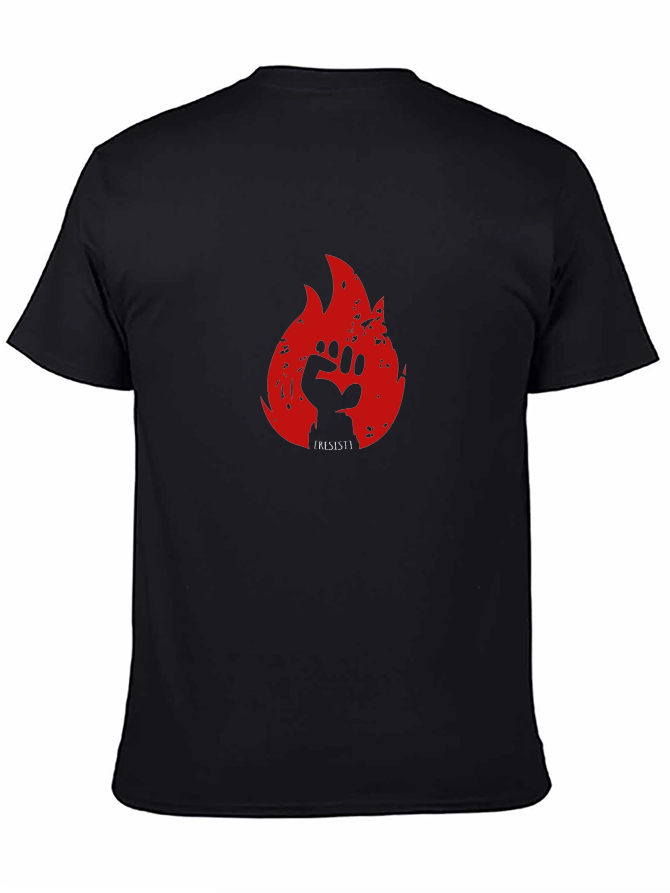 Black Resist Flame Graphic Tee - Black view 4