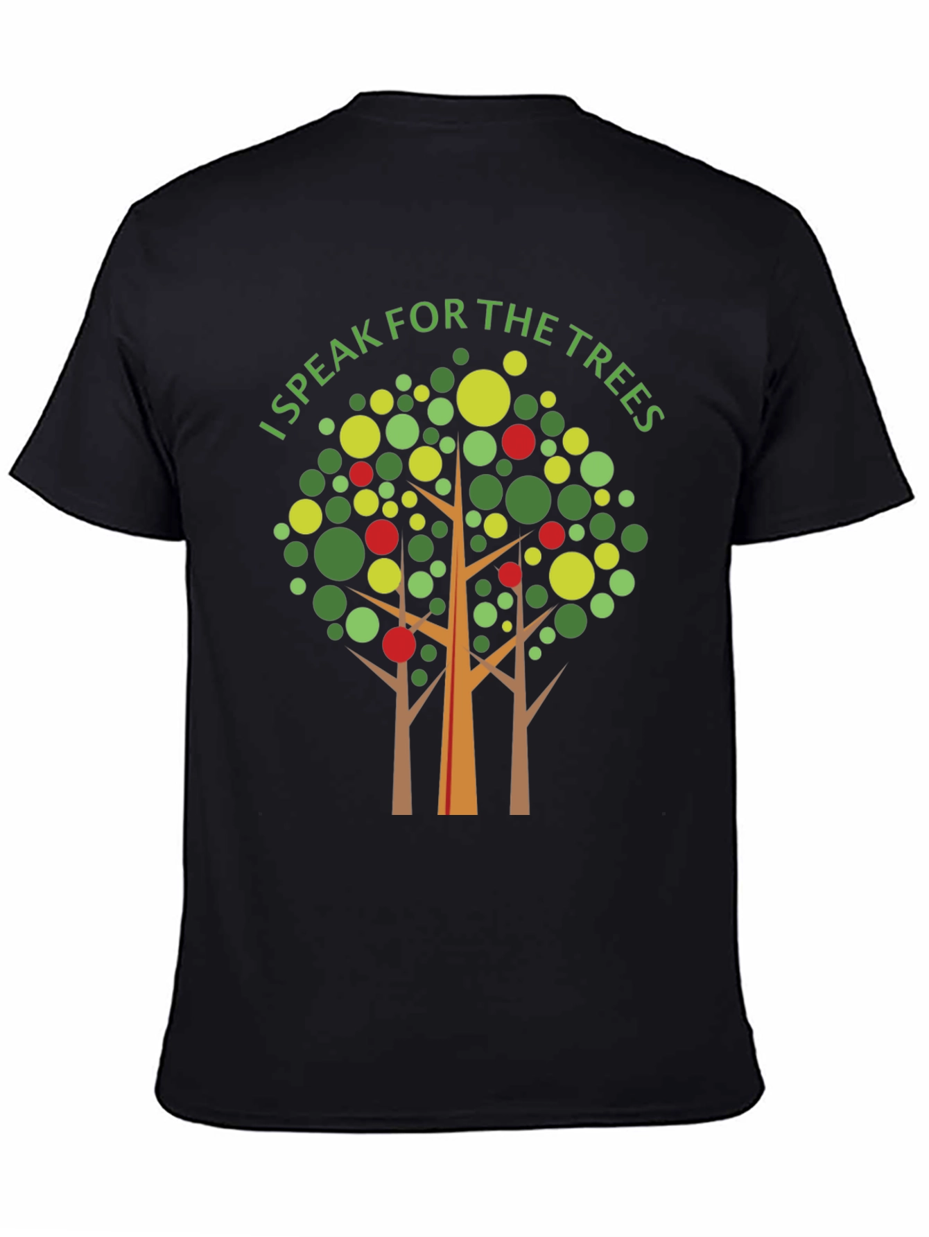 Black I Speak for the Trees Graphic T-Shirt view 4