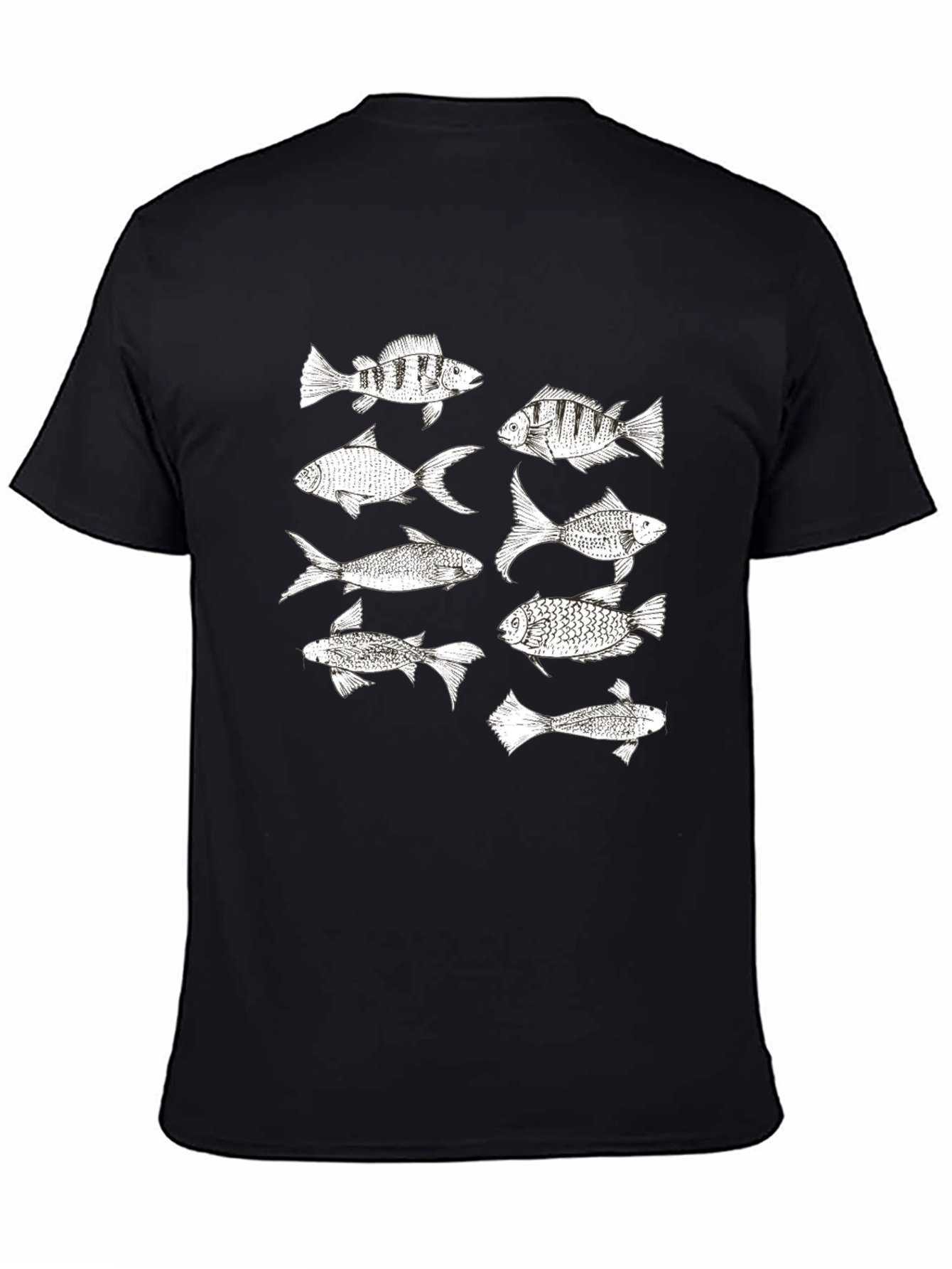 Black Fish Graphic Tee - Black Cotton Blend view 4