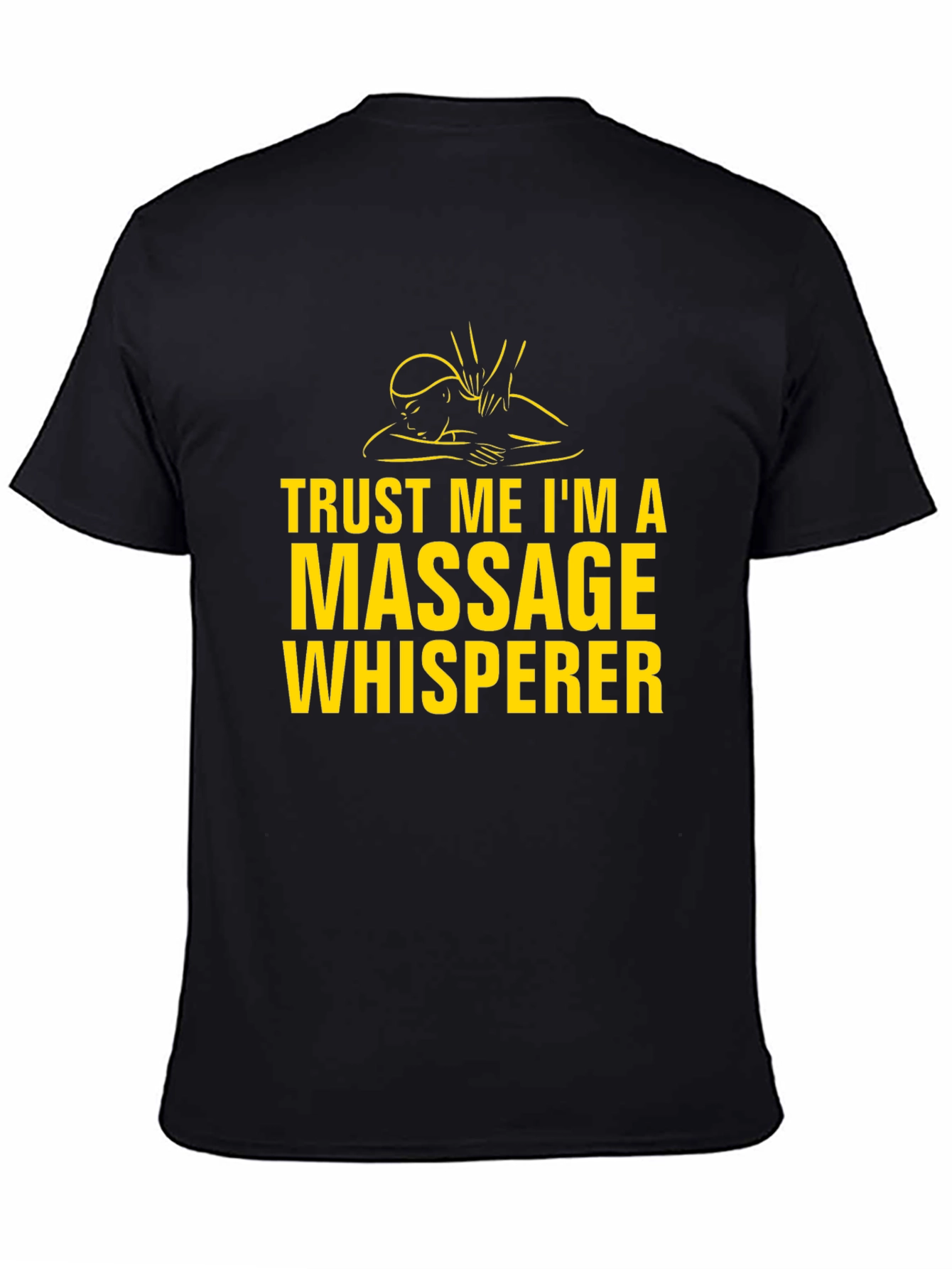 Black Massage Whisperer Graphic Tee - Black T-Shirt view 4