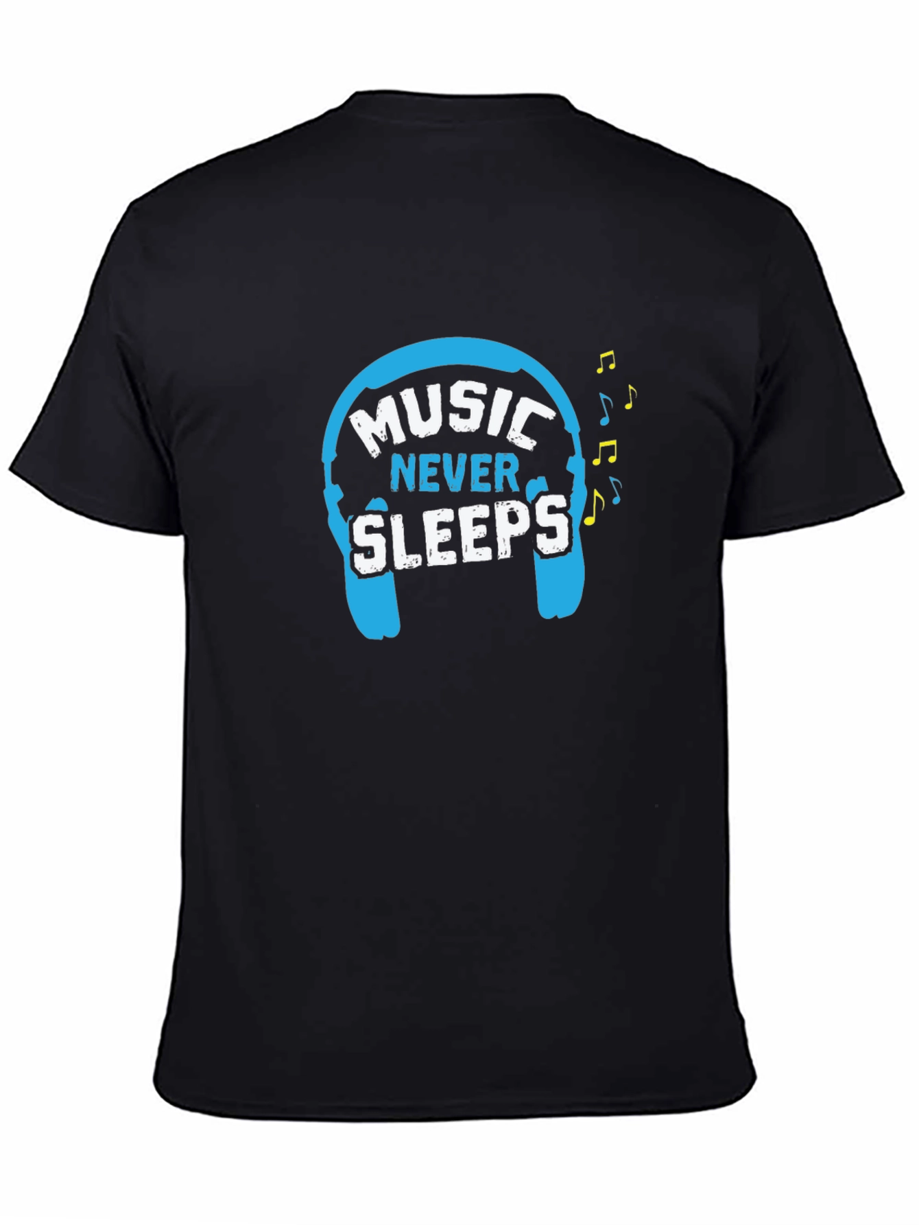 Black Music Never Sleeps Graphic T-Shirt view 4