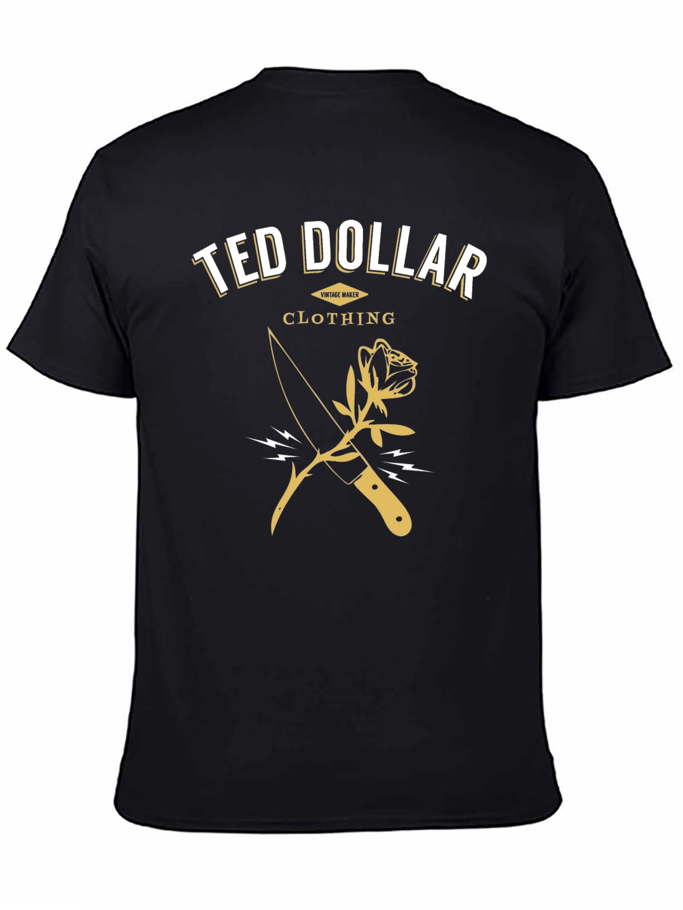 Black Ted Dollar Vintage Maker Black Graphic Tee view 4