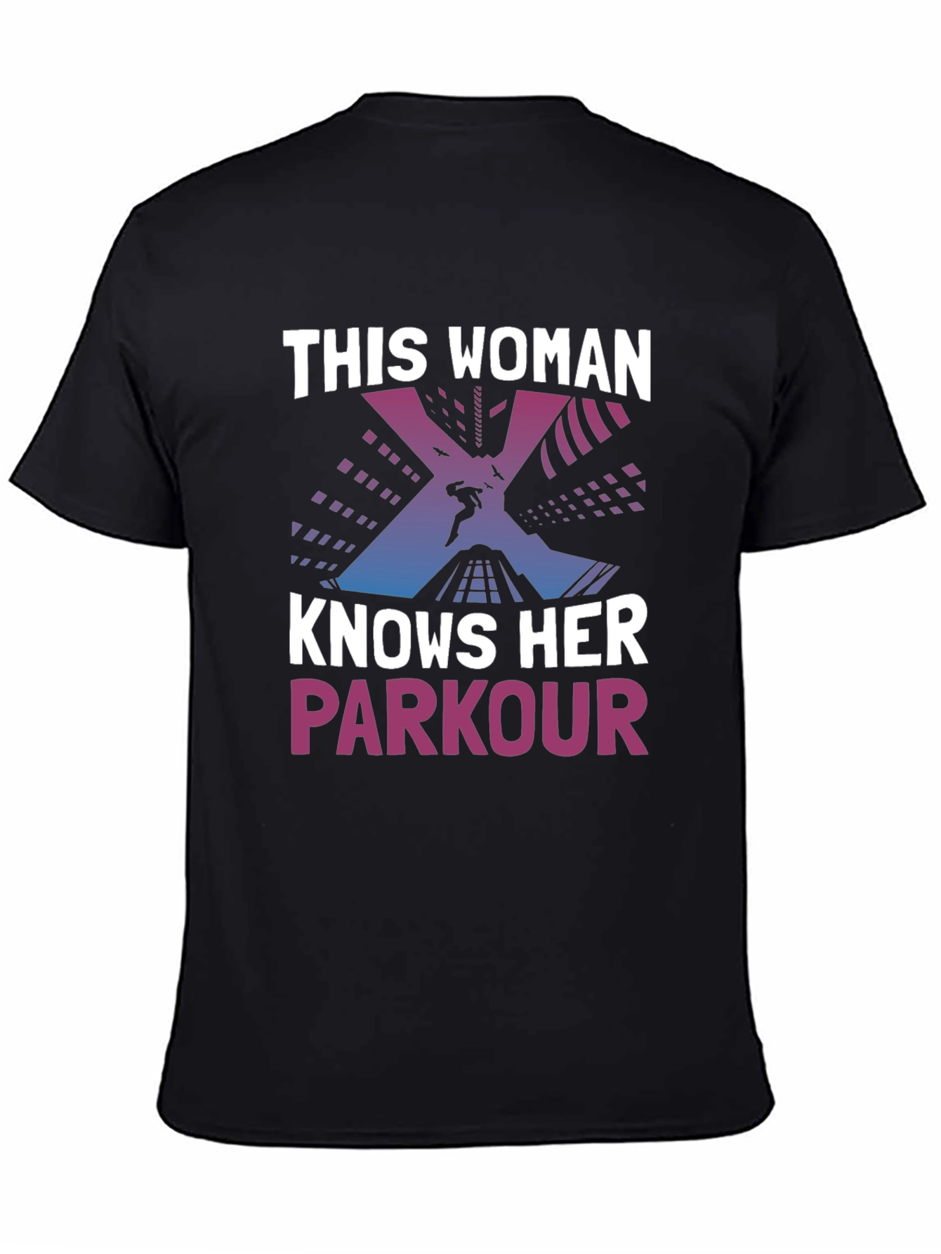 Black Parkour Woman T-Shirt - Urban Athlete Style view 4