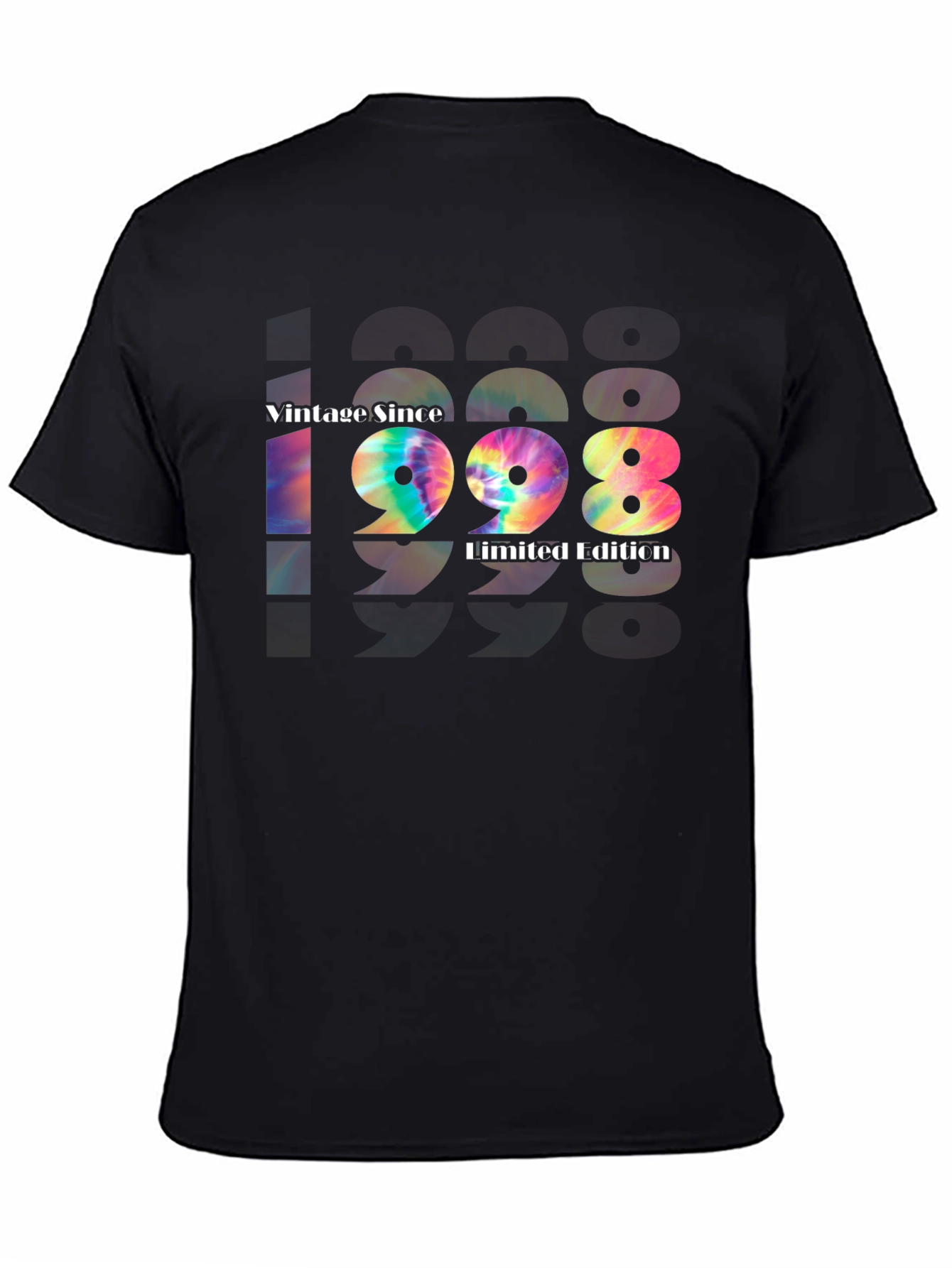 Black Vintage Since 1998 Limited Edition Graphic T-Shirt view 4