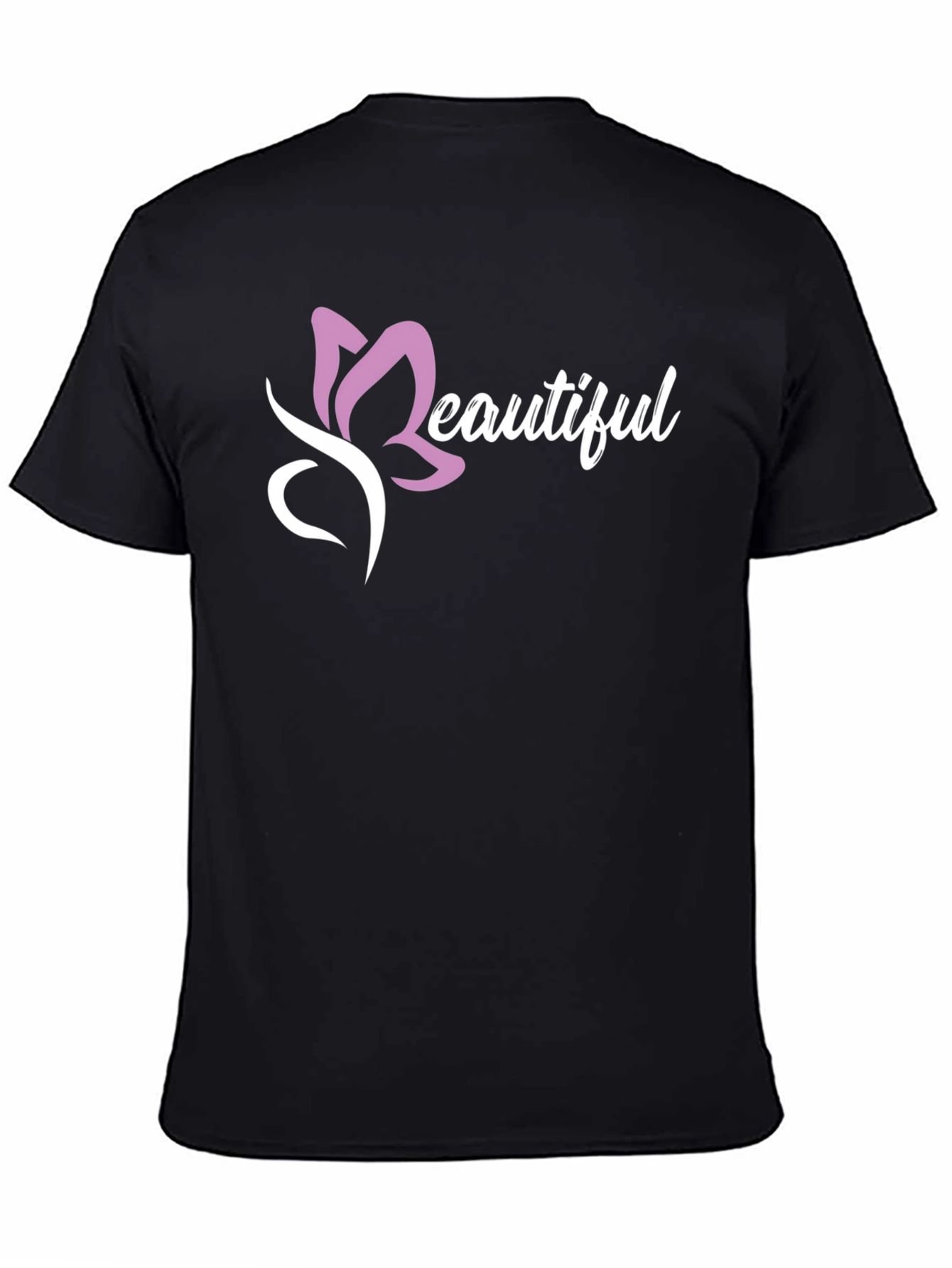 Black Beautiful Graphic Tee - Soft Cotton Blend view 4