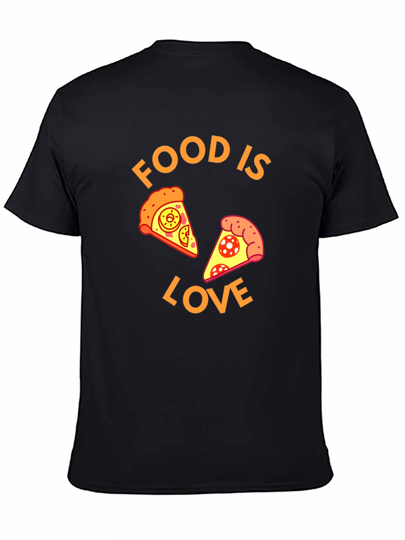 Black Food is Love Pizza Graphic Tee view 4