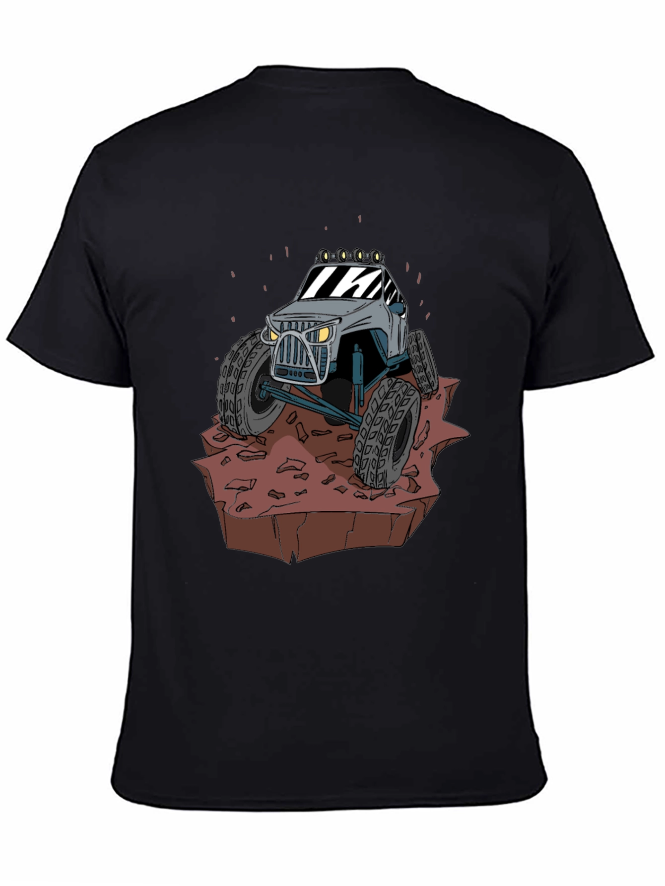 Black Off-Road Adventure T-Shirt view 4