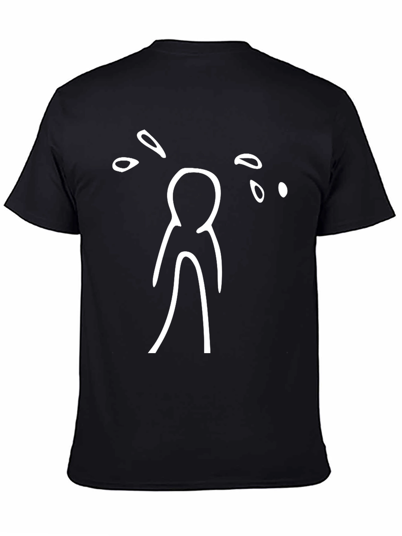 Black Unique Graphic Black T-Shirt view 4