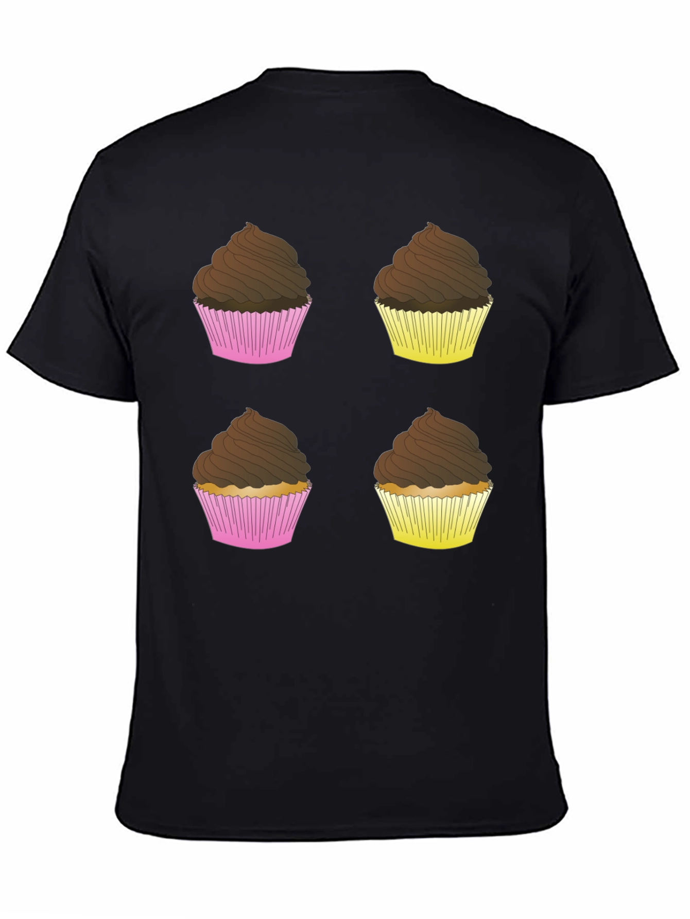 Black Cupcake T-Shirt - Sweet Design view 4