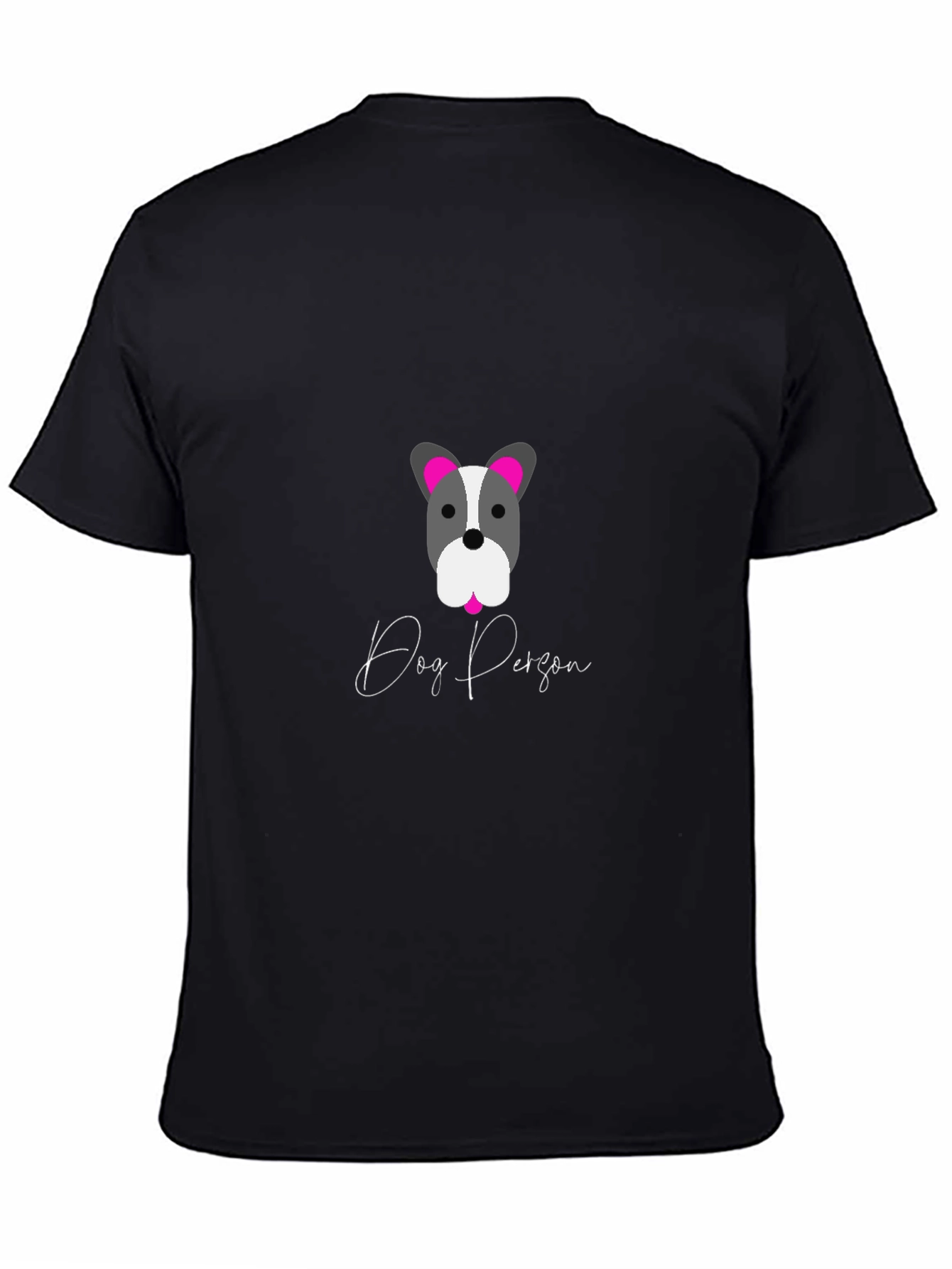 Black Dog Person Graphic Tee - Stylish & Comfy Black T-Shirt view 4