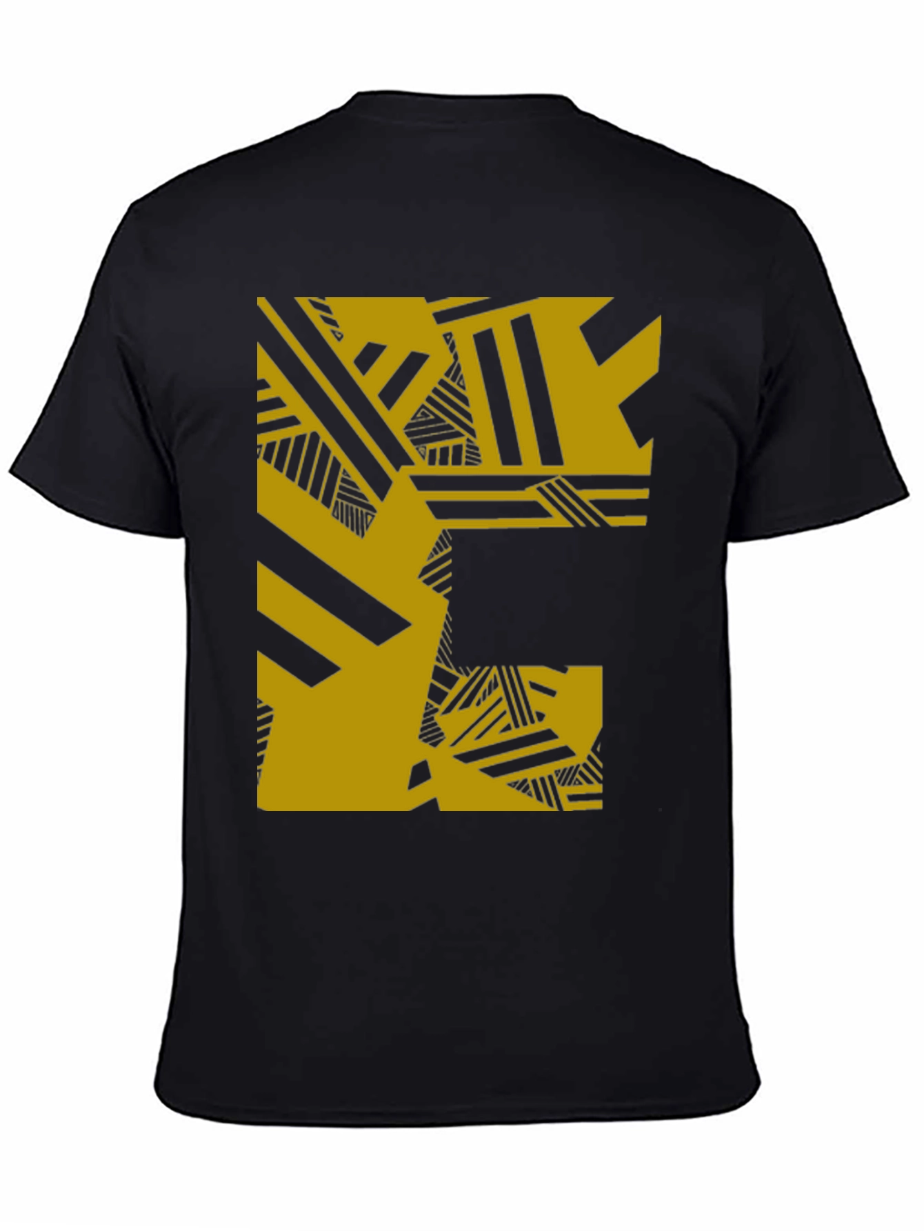 Black Abstract Graphic Tee - Black view 4
