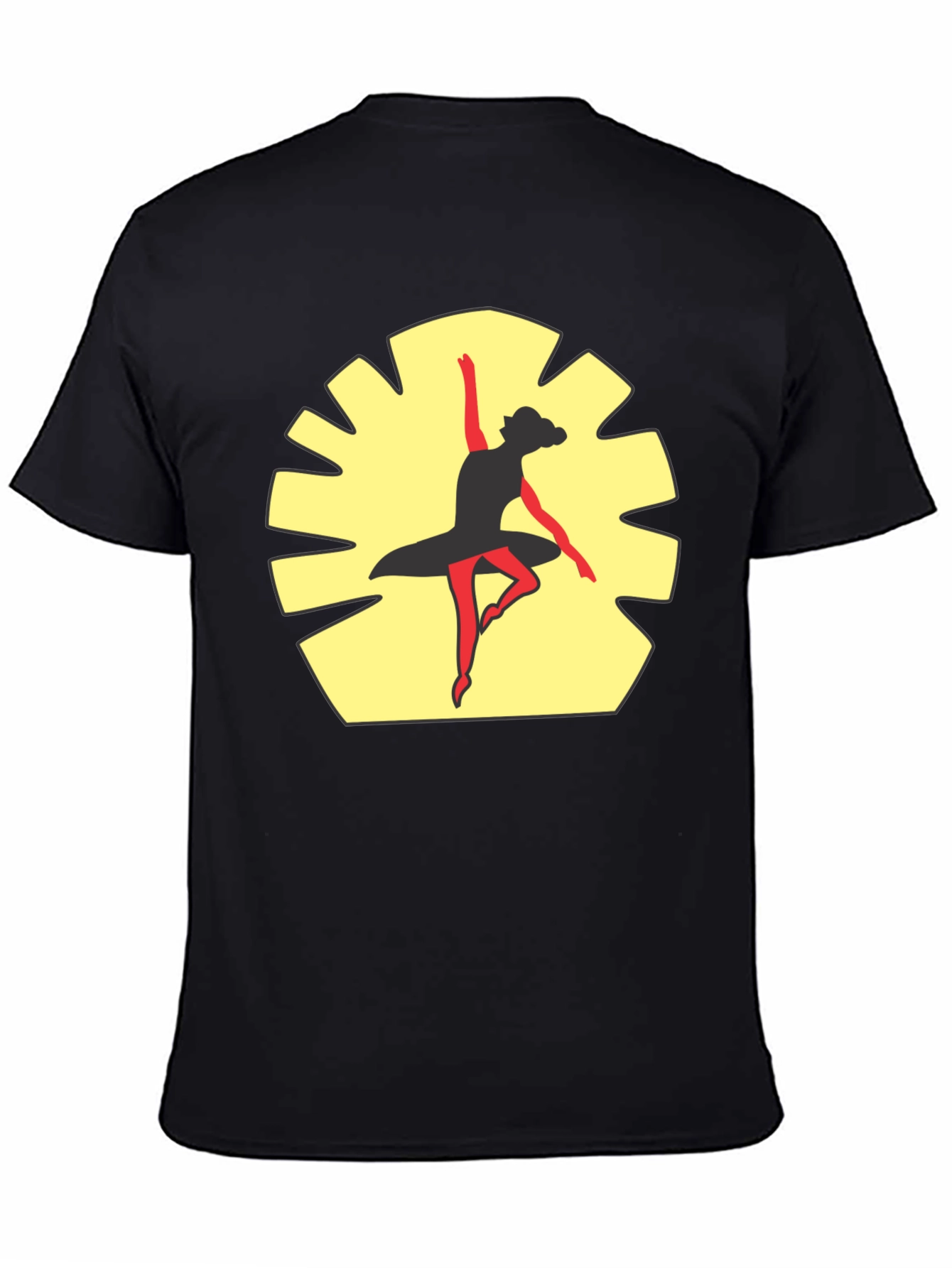 Black Ballerina Dance Graphic Tee - Stylish Comfort view 4