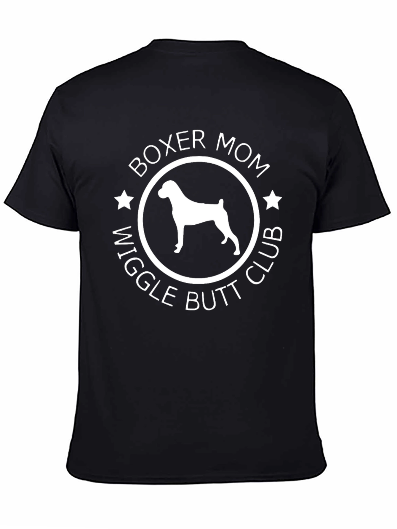 Black Boxer Mom Wiggle Butt Club T-Shirt view 4