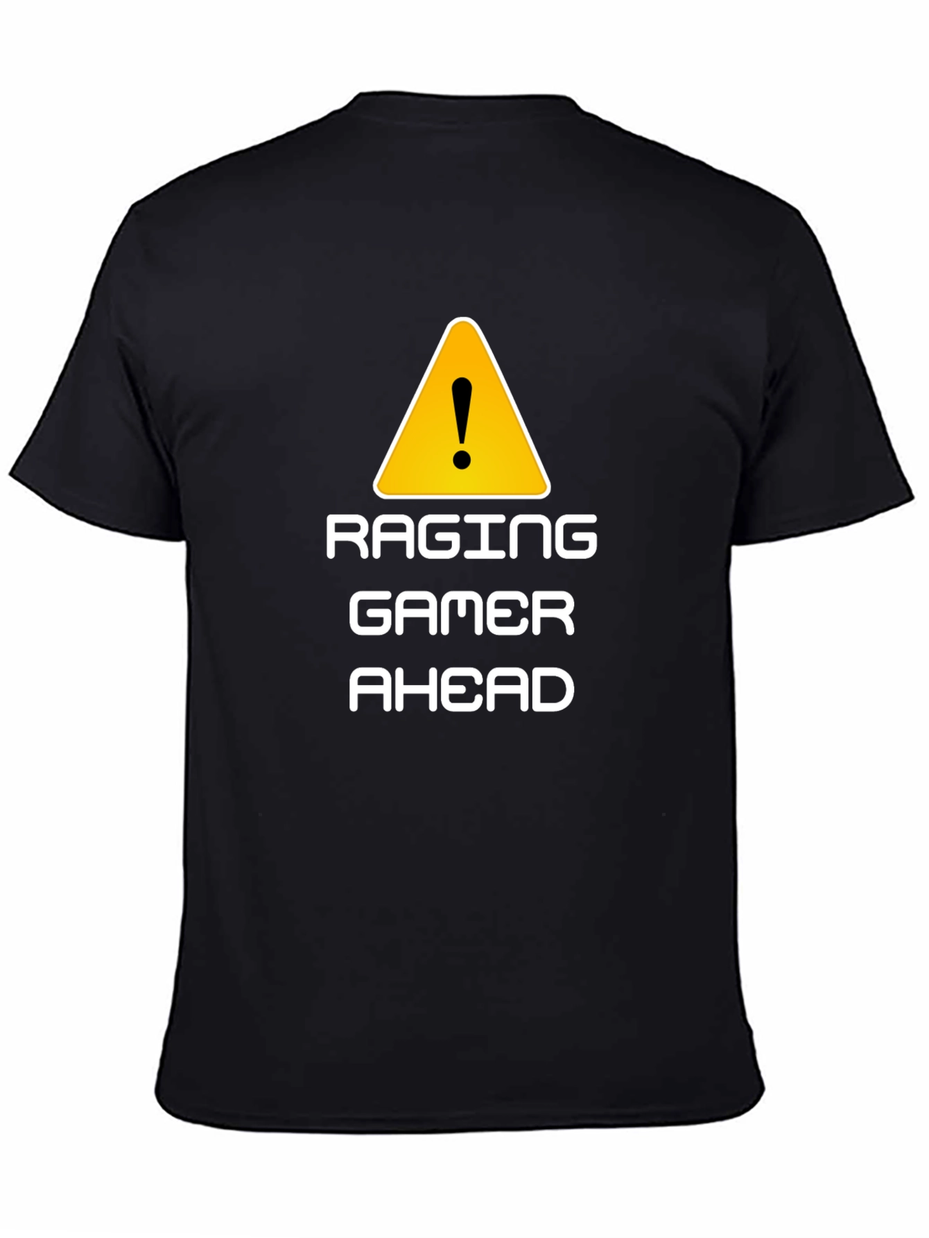 Black Raging Gamer Ahead Black Graphic Tee view 4
