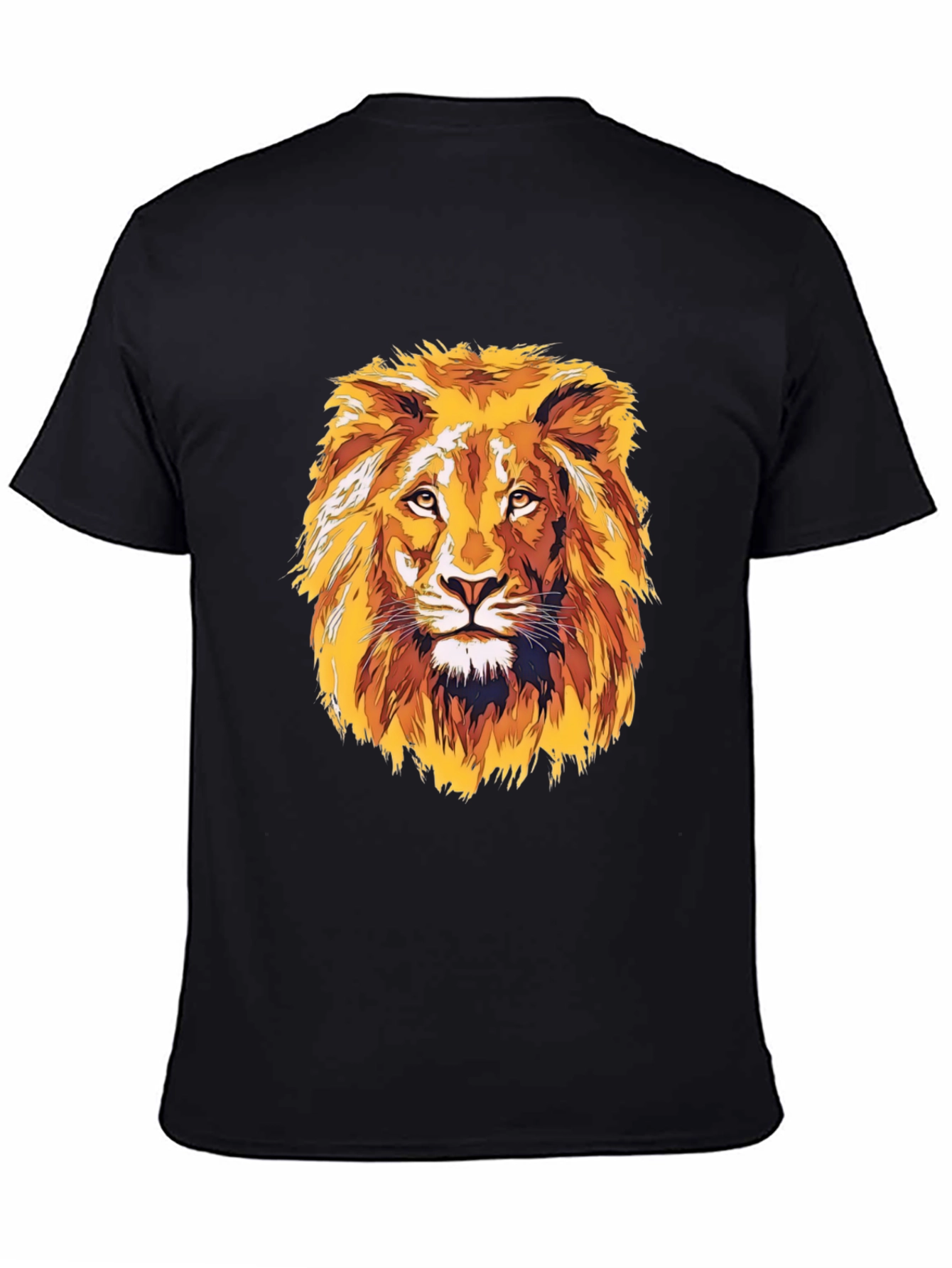 Black Lion Graphic T-Shirt - Bold Artistic Print view 4