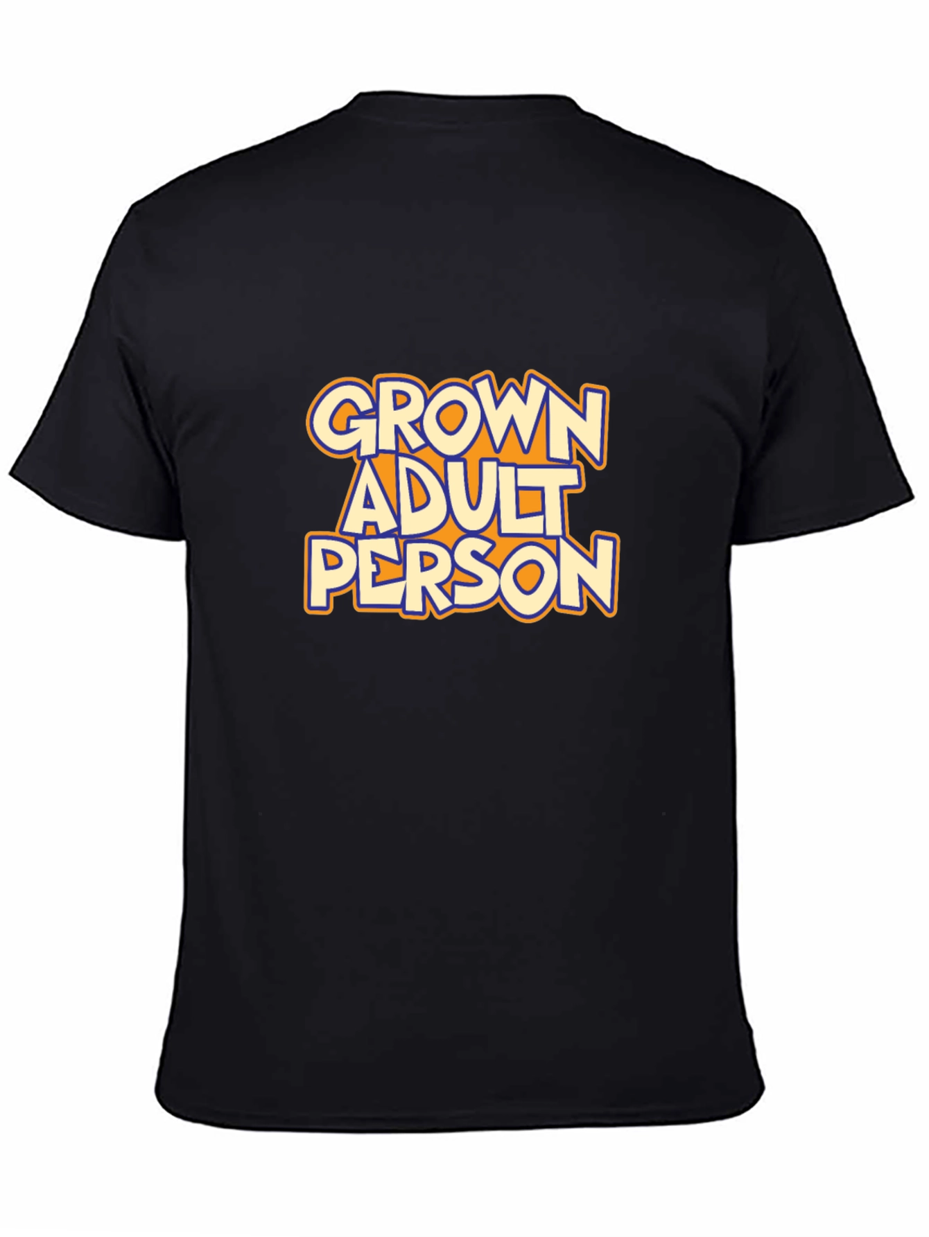 Black Grown Adult Person Graphic T-Shirt view 4