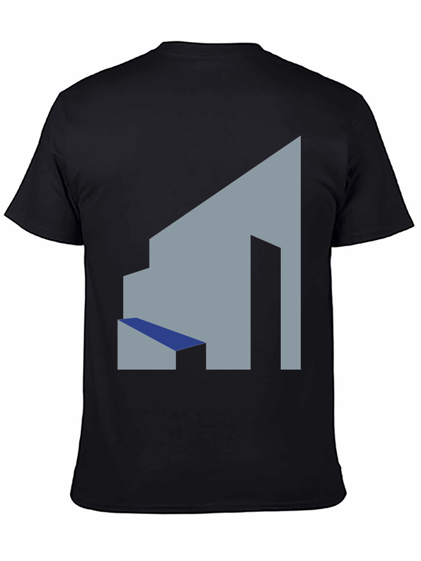 Black Abstract Building Graphic Tee - Modern Style view 4