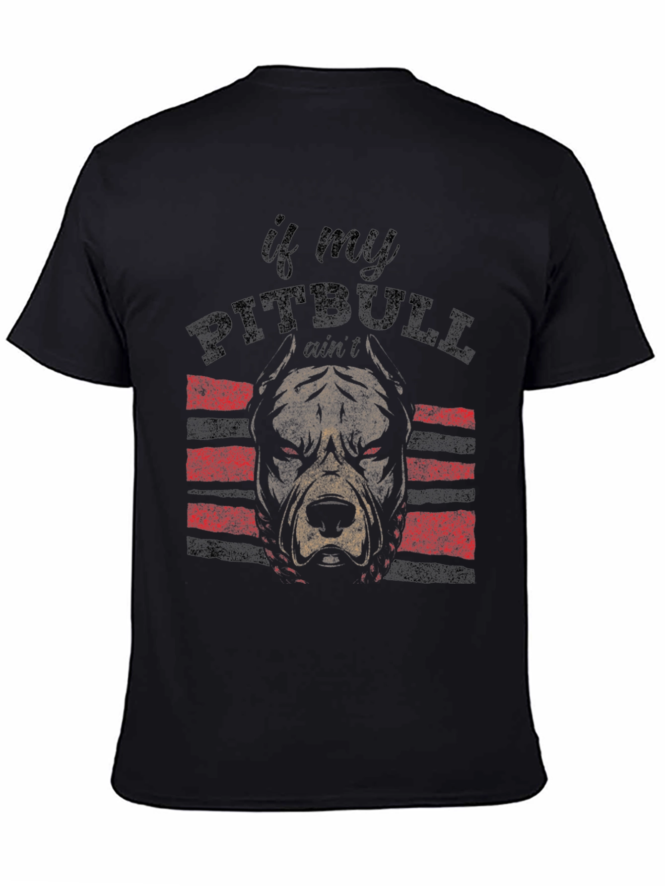 Black Pitbull Graphic T-Shirt - Black view 4