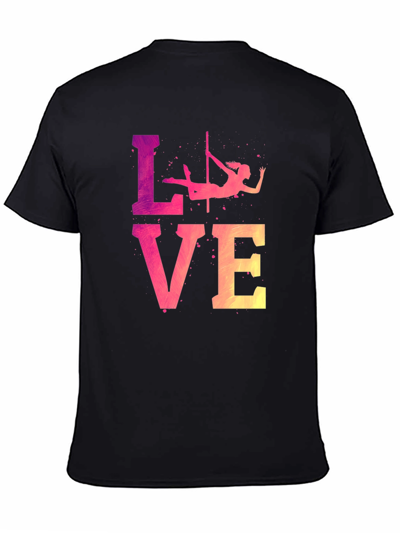 Black Pole Dancing Love Graphic T-Shirt view 4