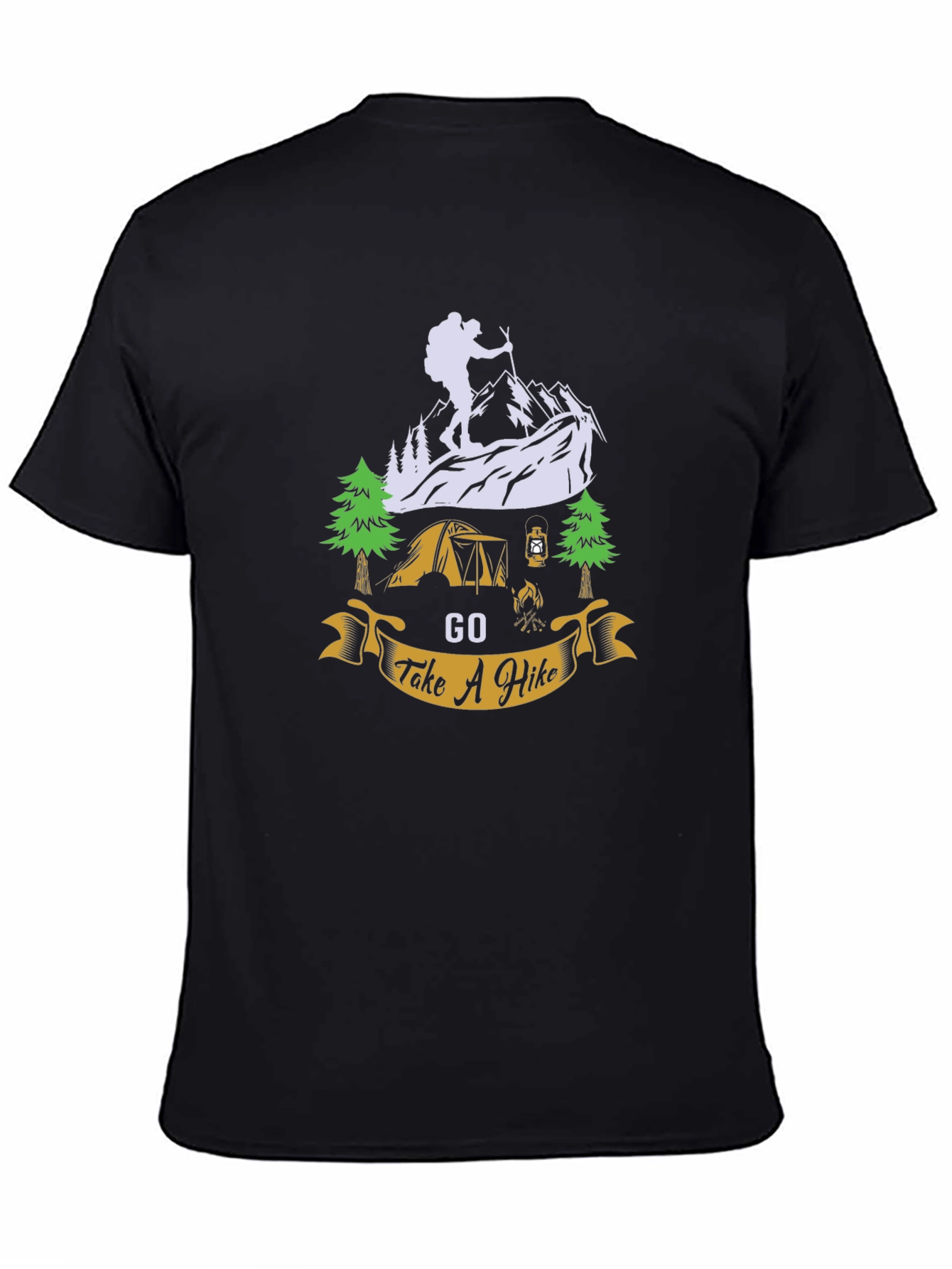 Black Go Take A Hike Graphic Tee - Outdoor Adventure T-Shirt view 4