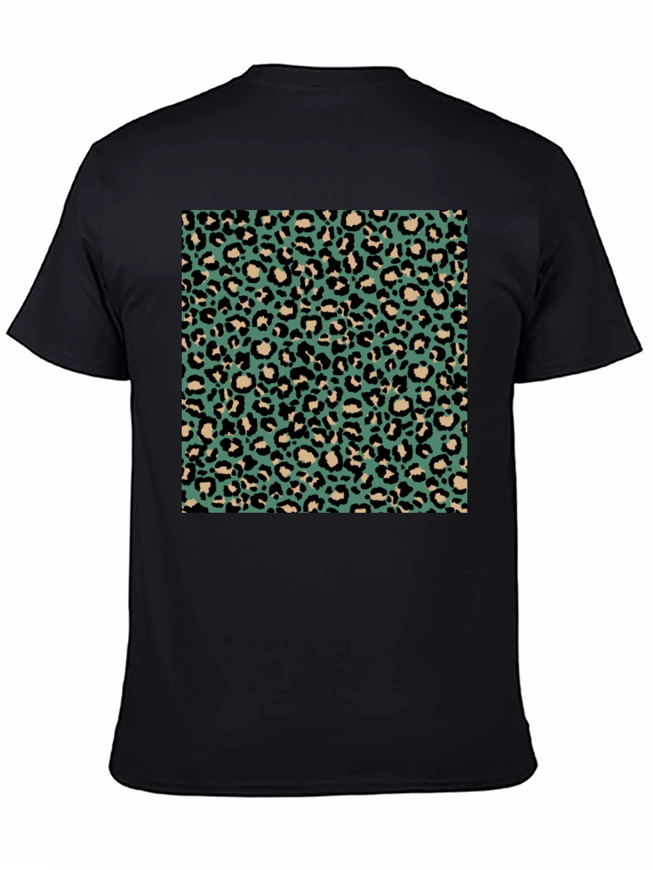 Black Leopard Print Tee - Modern Style view 4