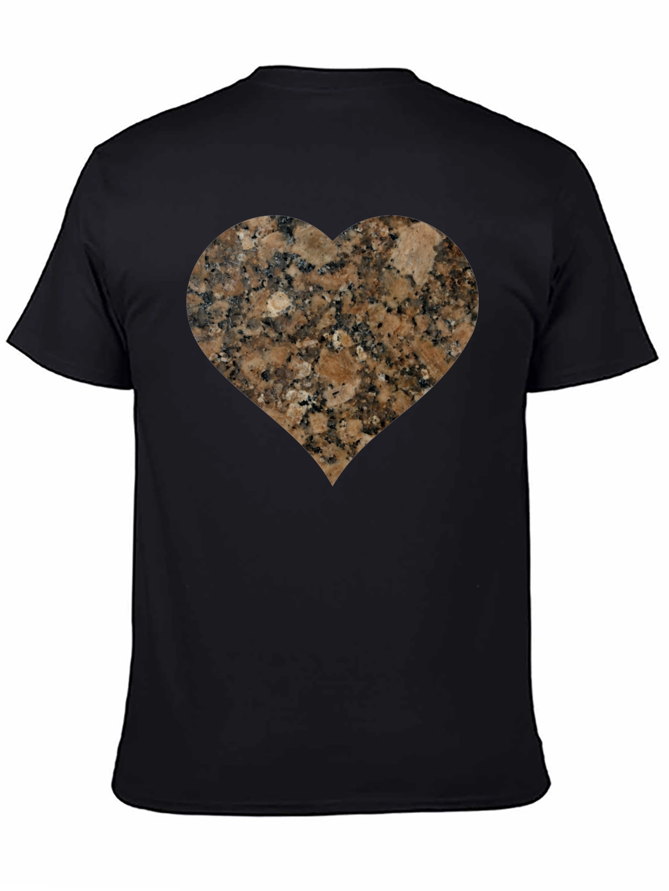 Black Granite Heart Tee - Unique Graphic T-Shirt view 4
